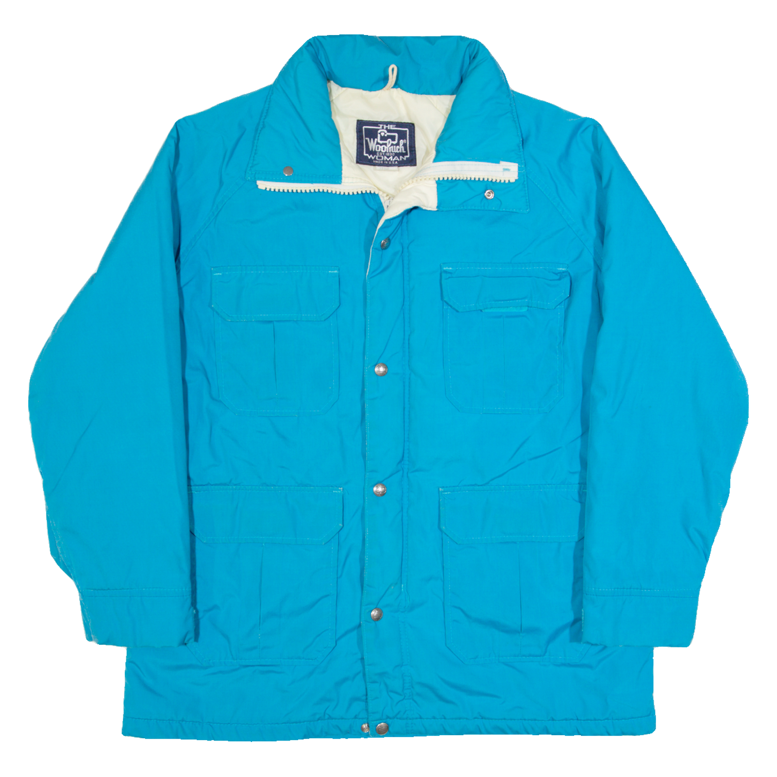 WOOLRICH Insulated Womens Chore Jacket Blue 90s L Refurbished - N/A refurbished available on Cerqular