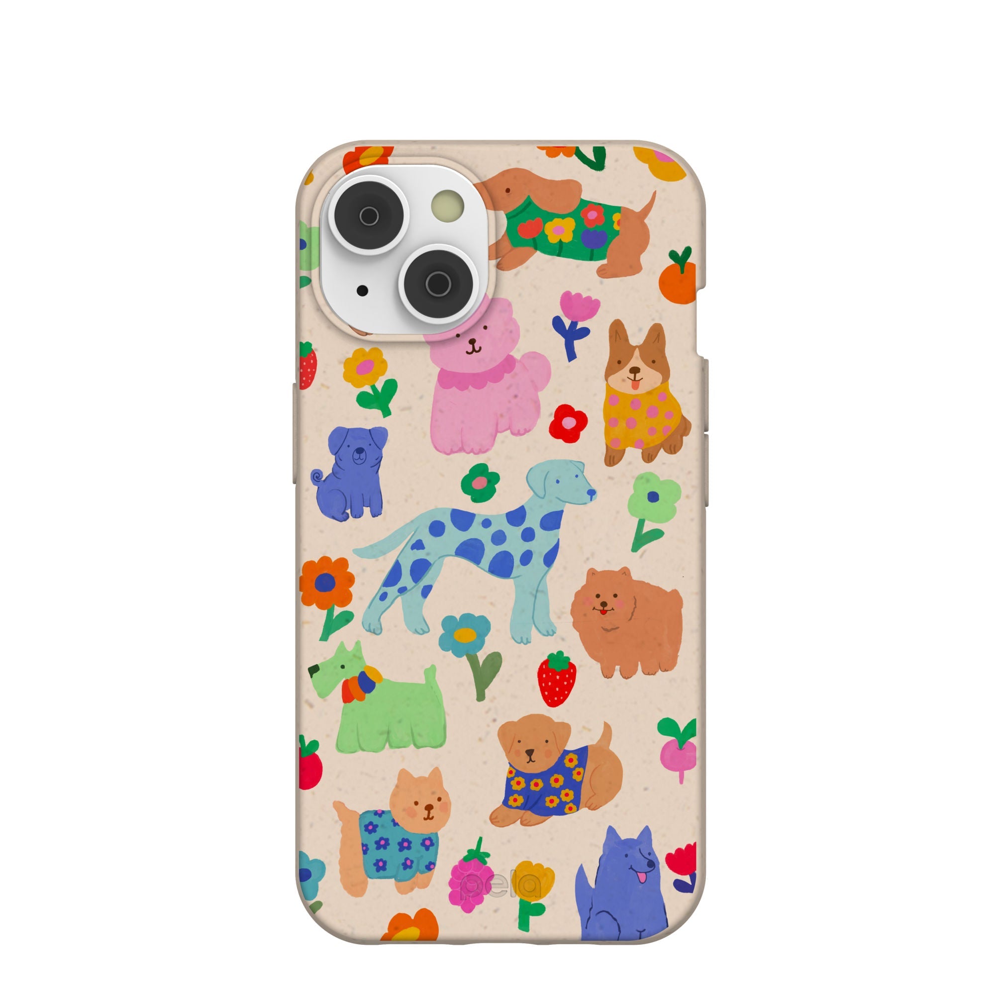 Seashell Pup Bloom iPhone 14/16e Case Refurbished - Pela Case refurbished available on Cerqular