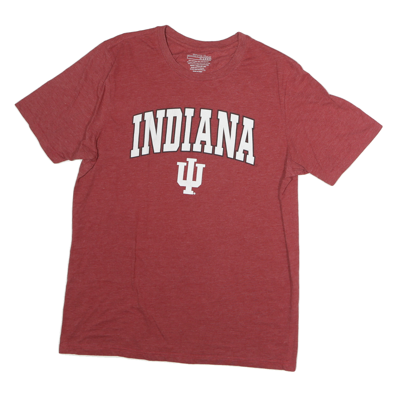 Mens Red Indiana Graphic T-Shirt XL Short Sleeve Crew Neck Cotton Casual Refurbished - N/A refurbished available on Cerqular