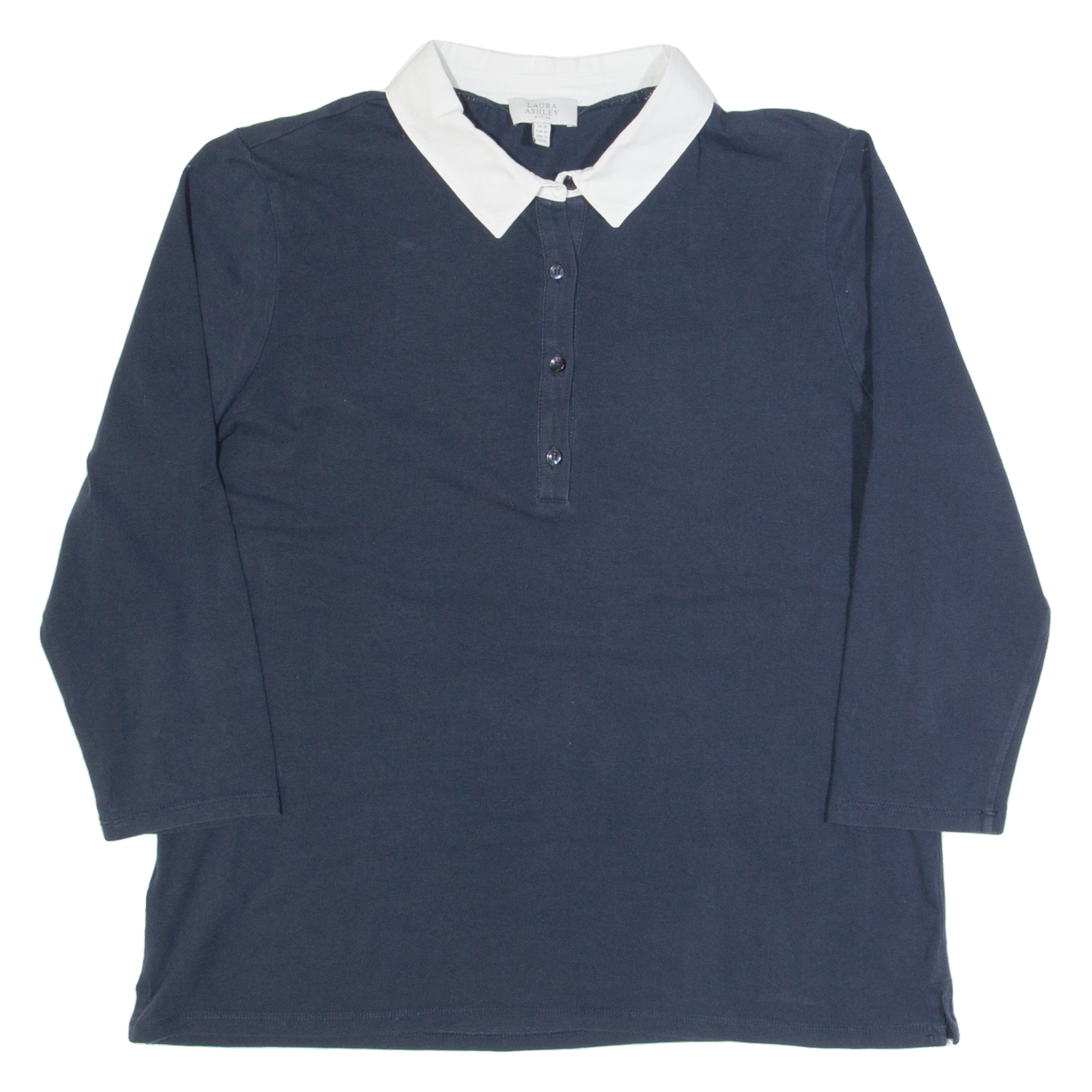 LAURA ASHLEY Womens Top Blue Collared 3/4 Sleeve UK 16 Refurbished - N/A refurbished available on Cerqular