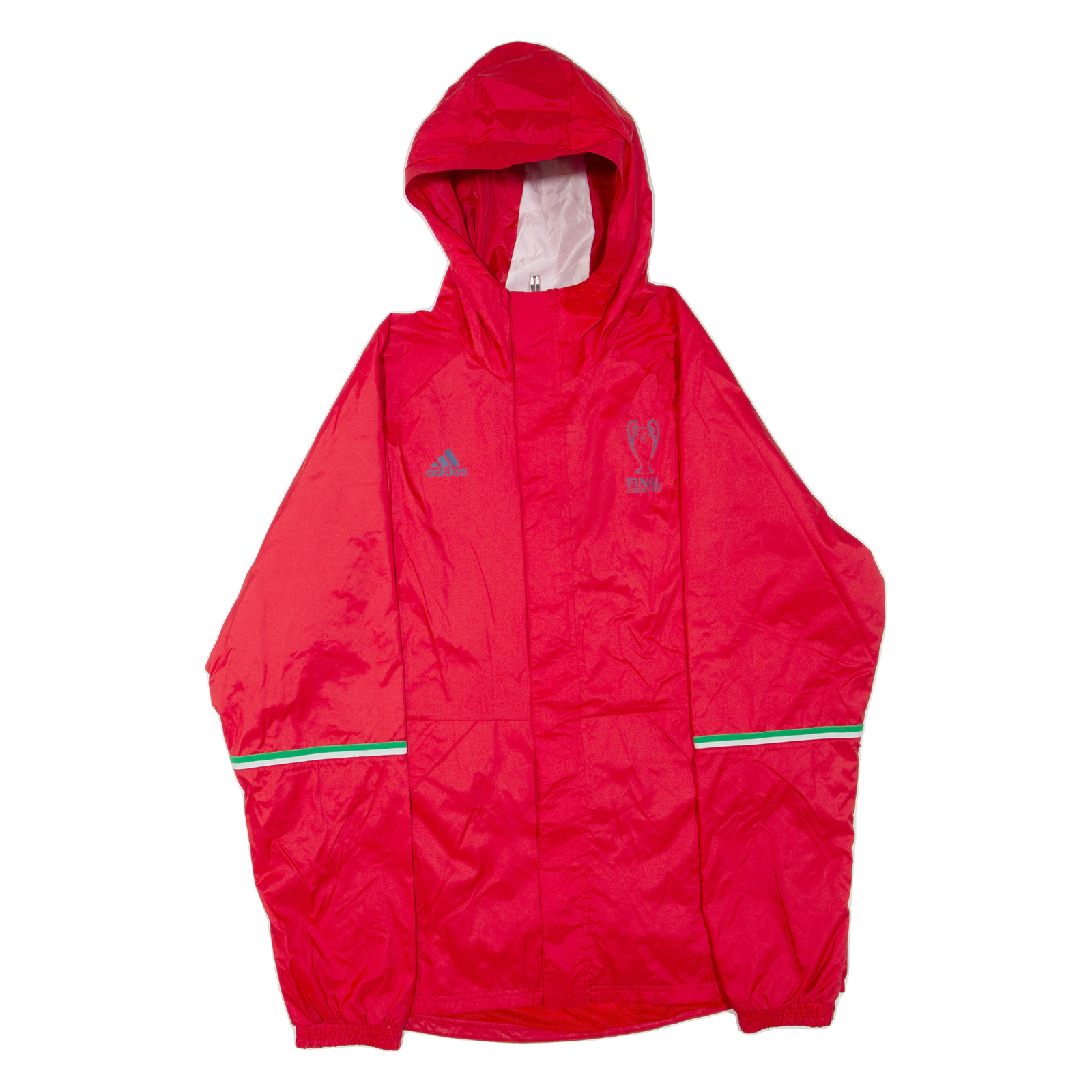 ADIDAS 2017 UEFA Champions League Final Mens Rain Jacket Red Hooded L Refurbished - N/A refurbished available on Cerqular