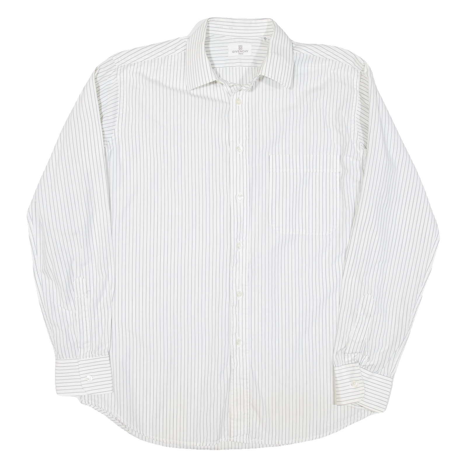 GIVENCHY Mens Shirt White Striped Long Sleeve L Refurbished - N/A refurbished available on Cerqular