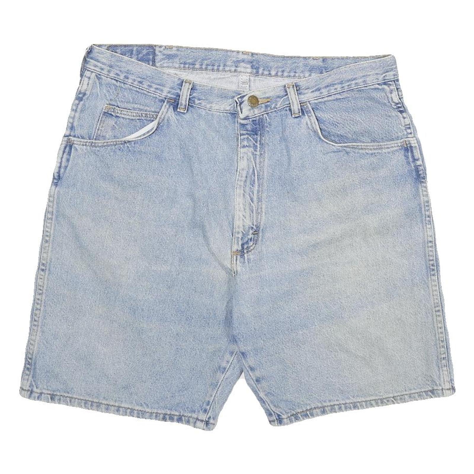 WRANGLER Mens Denim Blue Casual Shorts XL W34 Cotton Blend Classic Fit Refurbished - N/A refurbished available on Cerqular