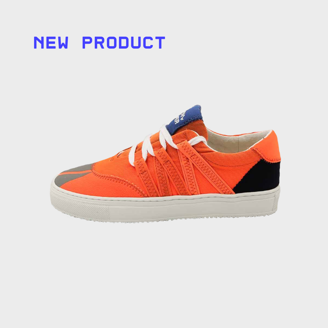 STARK Orange Phoenix Sneaker | Size: 44 Refurbished - VAER Upcycled Sneakers refurbished available on Cerqular