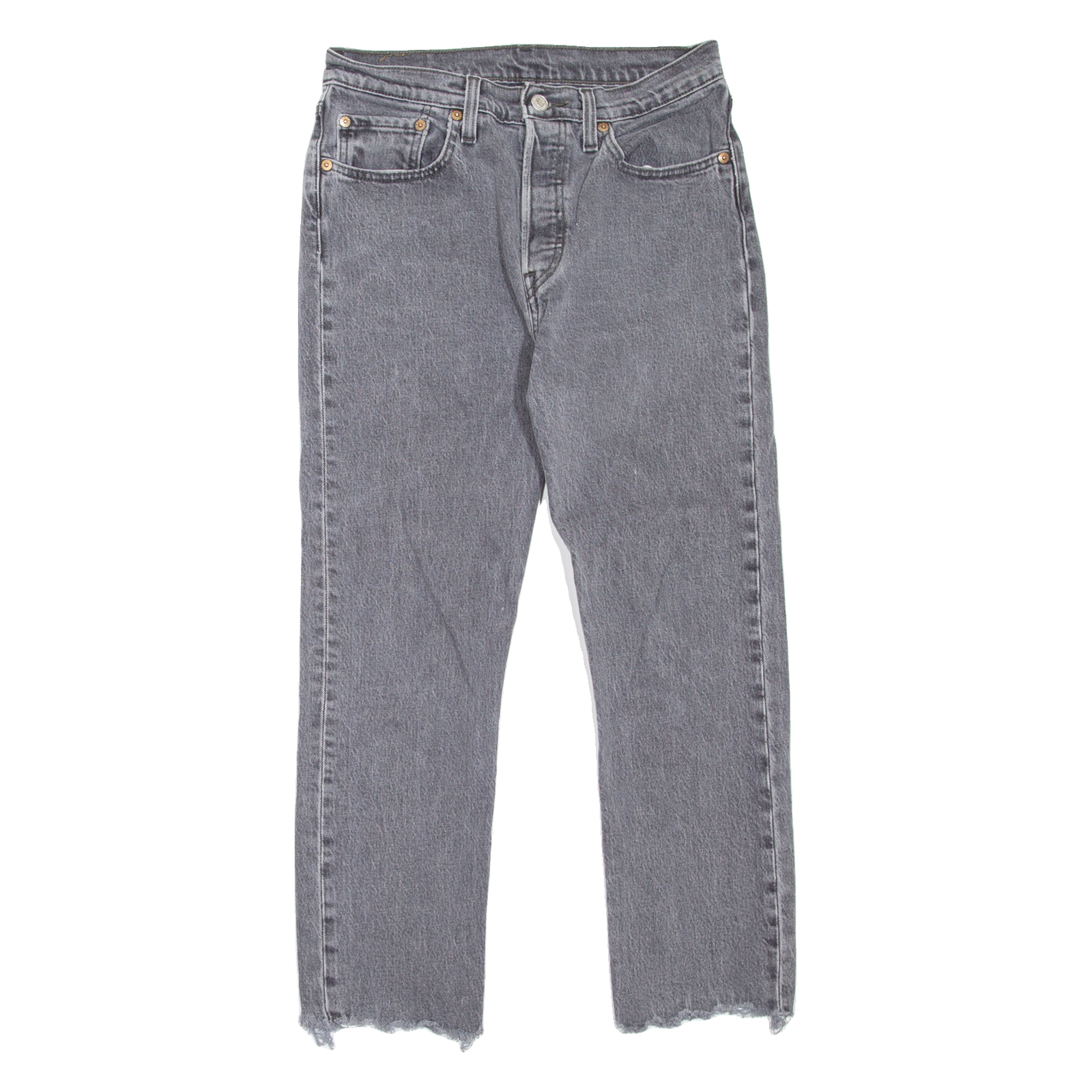 LEVI'S 501 Jeans Womens Grey Regular Straight W27 L26 Refurbished - N/A refurbished available on Cerqular