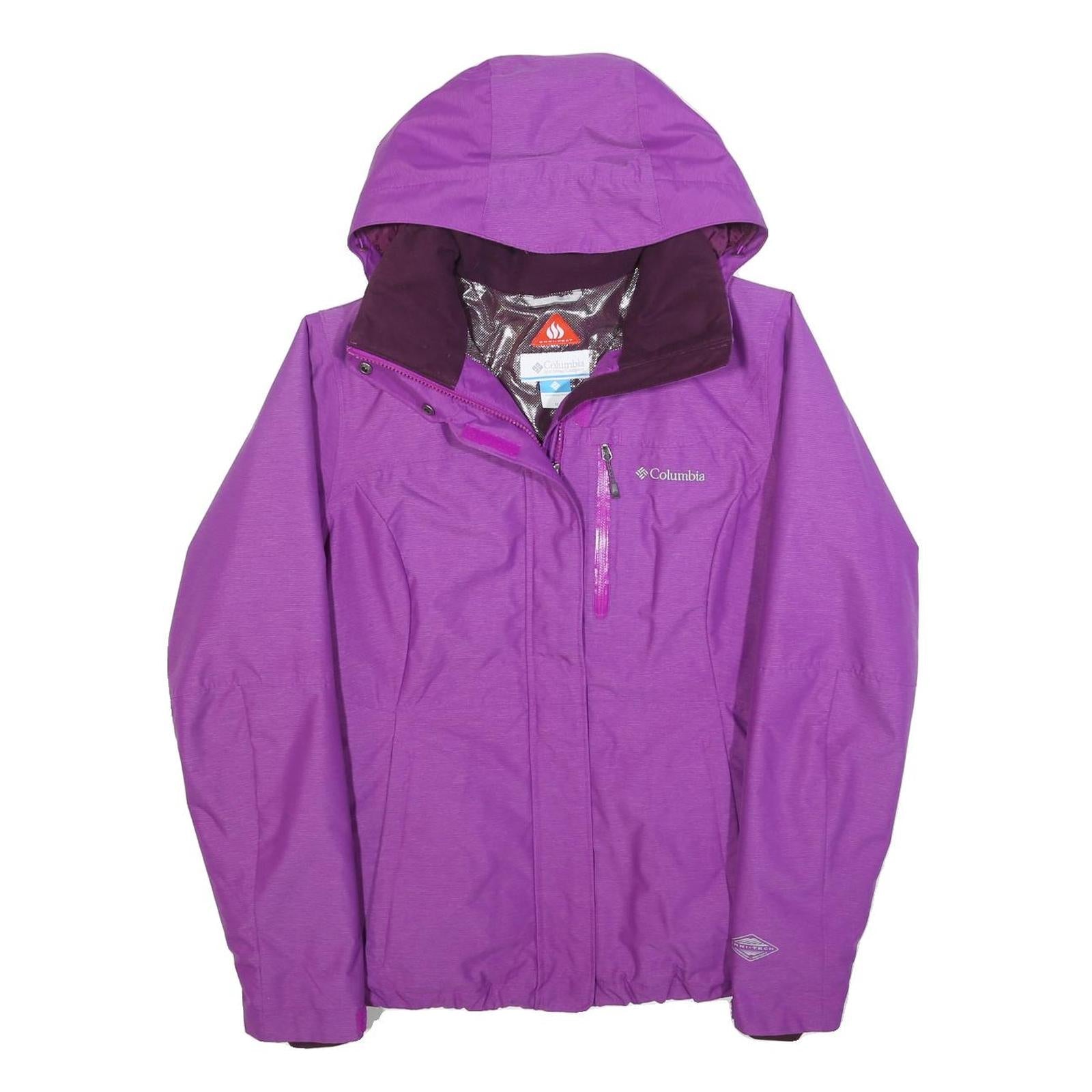 COLUMBIA Womens Purple & Plum Technical Outdoor Jacket M Polyester Blend Zip Refurbished - N/A refurbished available on Cerqular