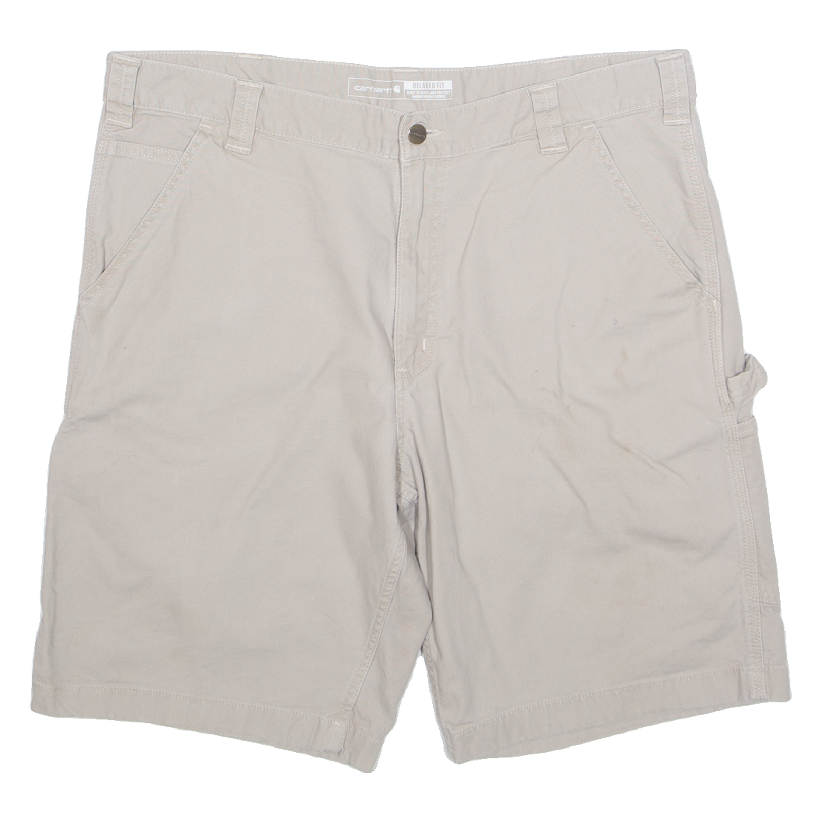 CARHARTT Carpenter Mens Workwear Shorts Beige XL W38 Refurbished - N/A refurbished available on Cerqular