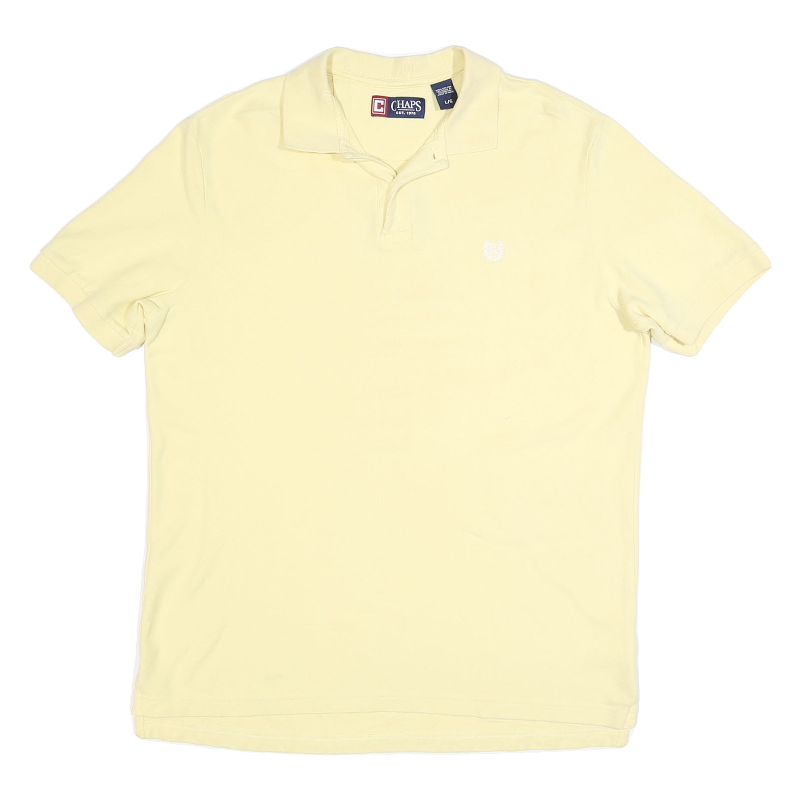 Buy CHAPS Mens Yellow Short Sleeve Plain L Classic Cotton Blend Polo Shirt Refurbished - $15.59 CHAPS Mens Yellow Short Sleeve Plain L Classic Cotton Blend Polo Shirt Refurbished - N/A refurbished available on Cerqular