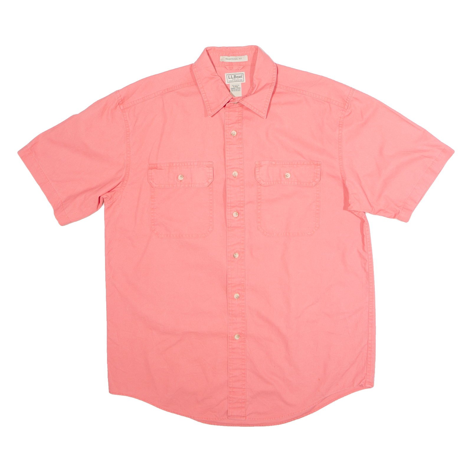 LL BEAN Mens Plain Shirt Pink 90s M Refurbished - N/A refurbished available on Cerqular
