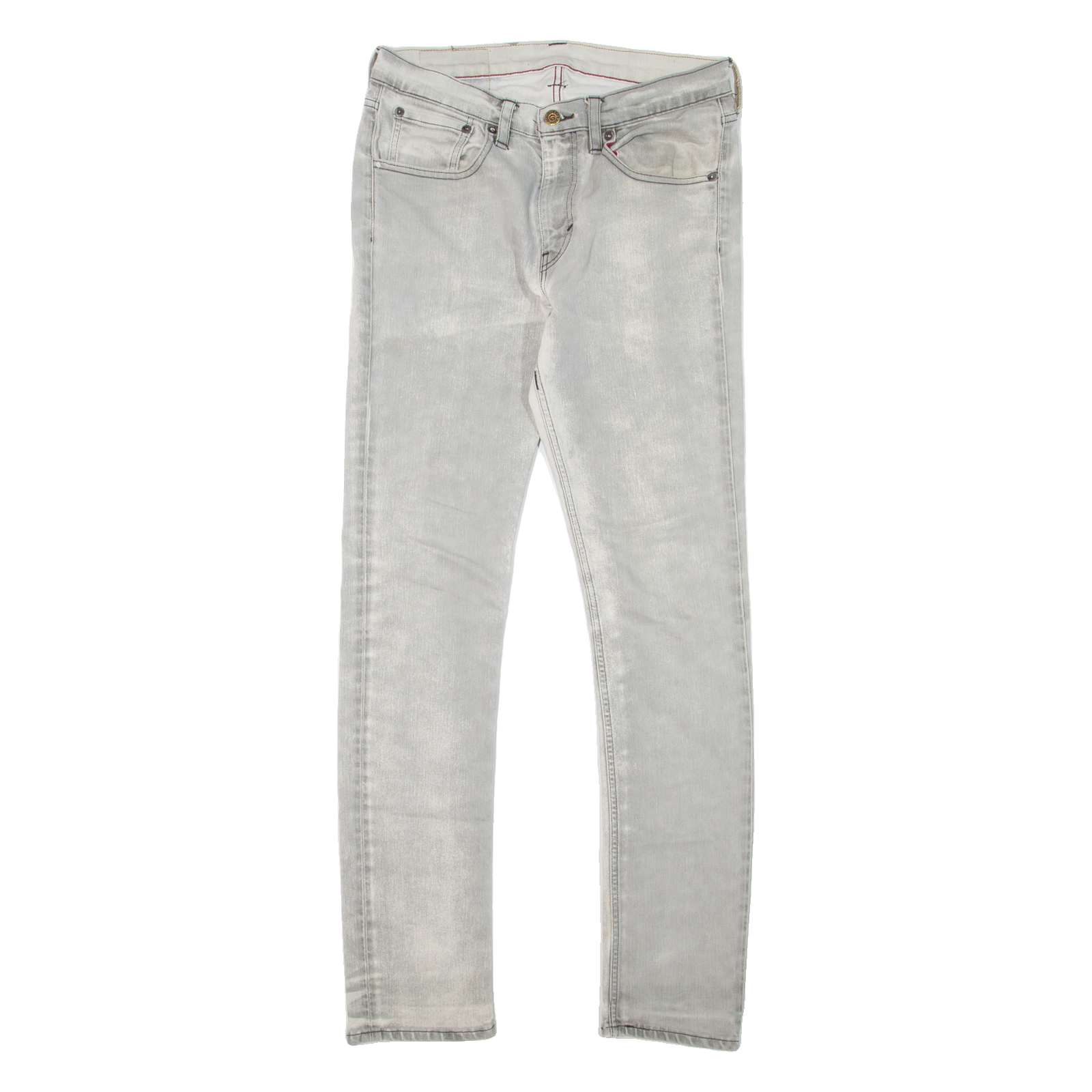 LEVI'S Mens Jeans Grey Slim Skinny Stone Wash W30 L32 Refurbished - N/A refurbished available on Cerqular
