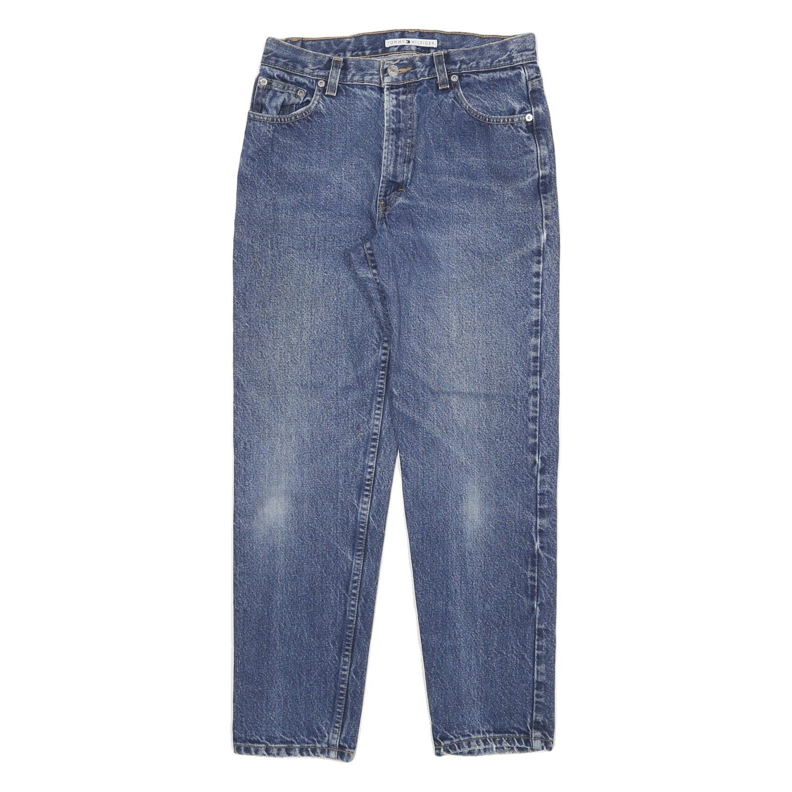 TOMMY HILFIGER Womens Relaxed Jeans Blue Denim W28 L28 Classic Cotton Zip Refurbished - N/A refurbished available on Cerqular