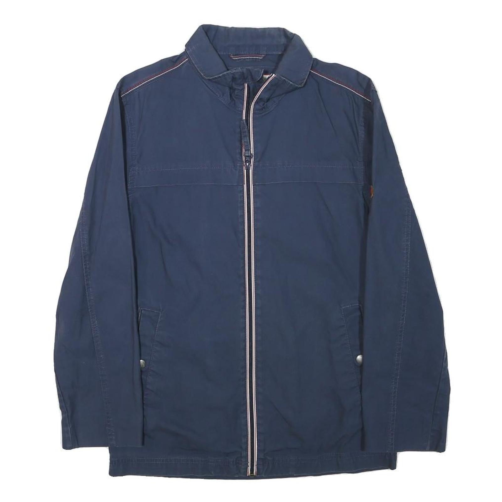 TOMMY HILFIGER Mens Blue S Cotton Blend Jacket Zip Classic Casual Lightweight Refurbished - N/A refurbished available on Cerqular