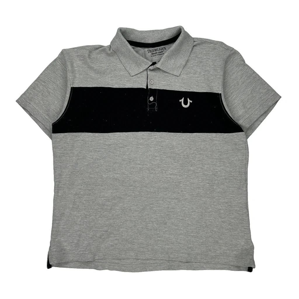 Buy True Religion Polo Shirt - XL Grey Cotton Refurbished - $15.66 True Religion Polo Shirt - XL Grey Cotton Refurbished - Thrifted (note: this is a term often used to describe second- refurbished available on Cerqular