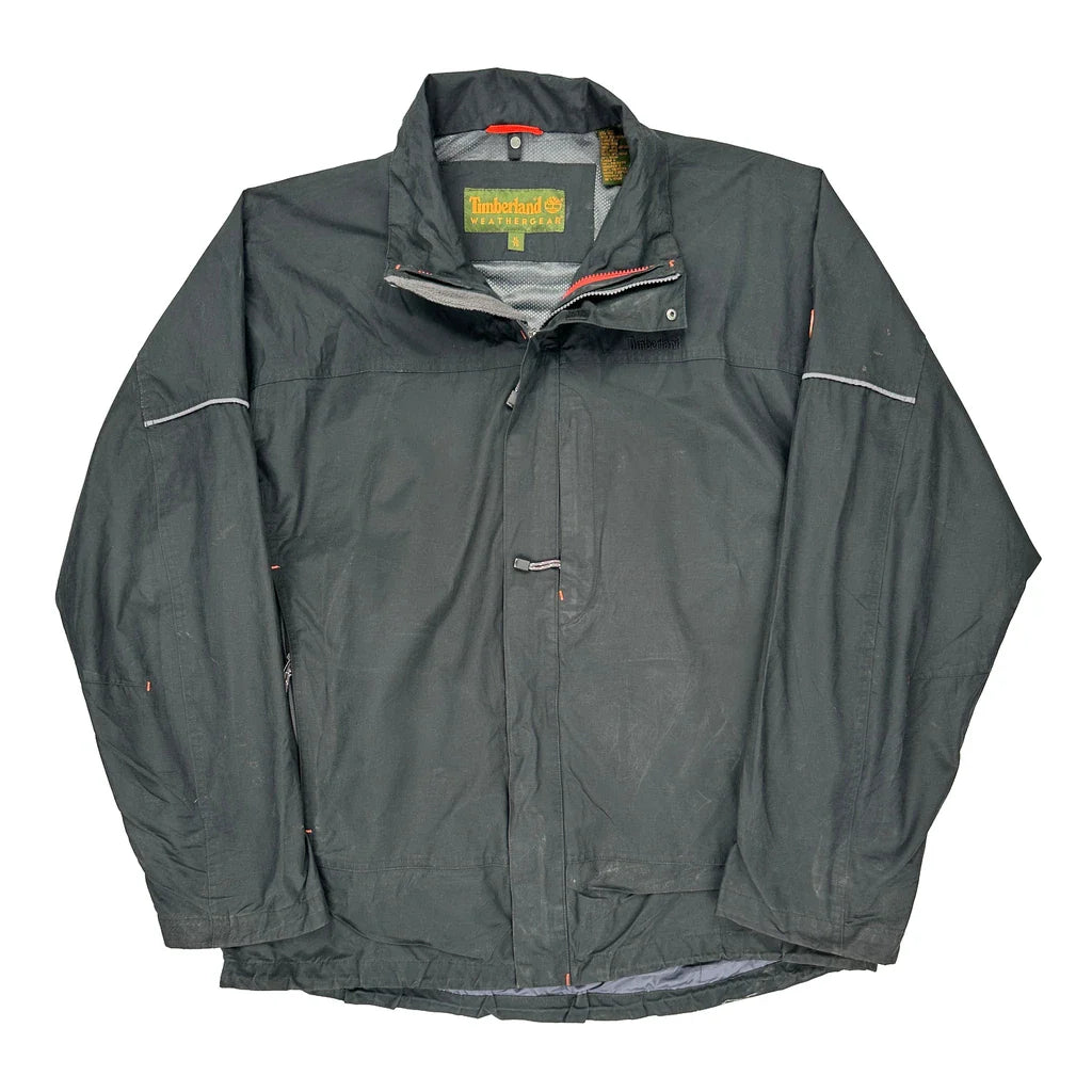 Weathergear Timberland Windbreaker - XL Black Polyester Refurbished - Thrifted (note: this is a term often used to describe second- refurbished available on Cerqular