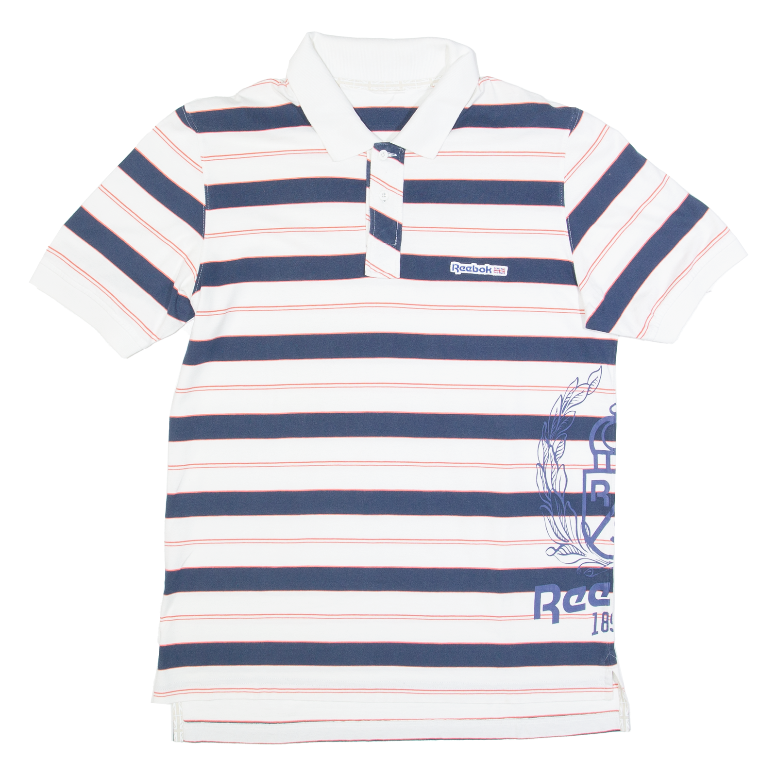 REEBOK Mens Polo Shirt White Colourblock XL Refurbished - N/A refurbished available on Cerqular