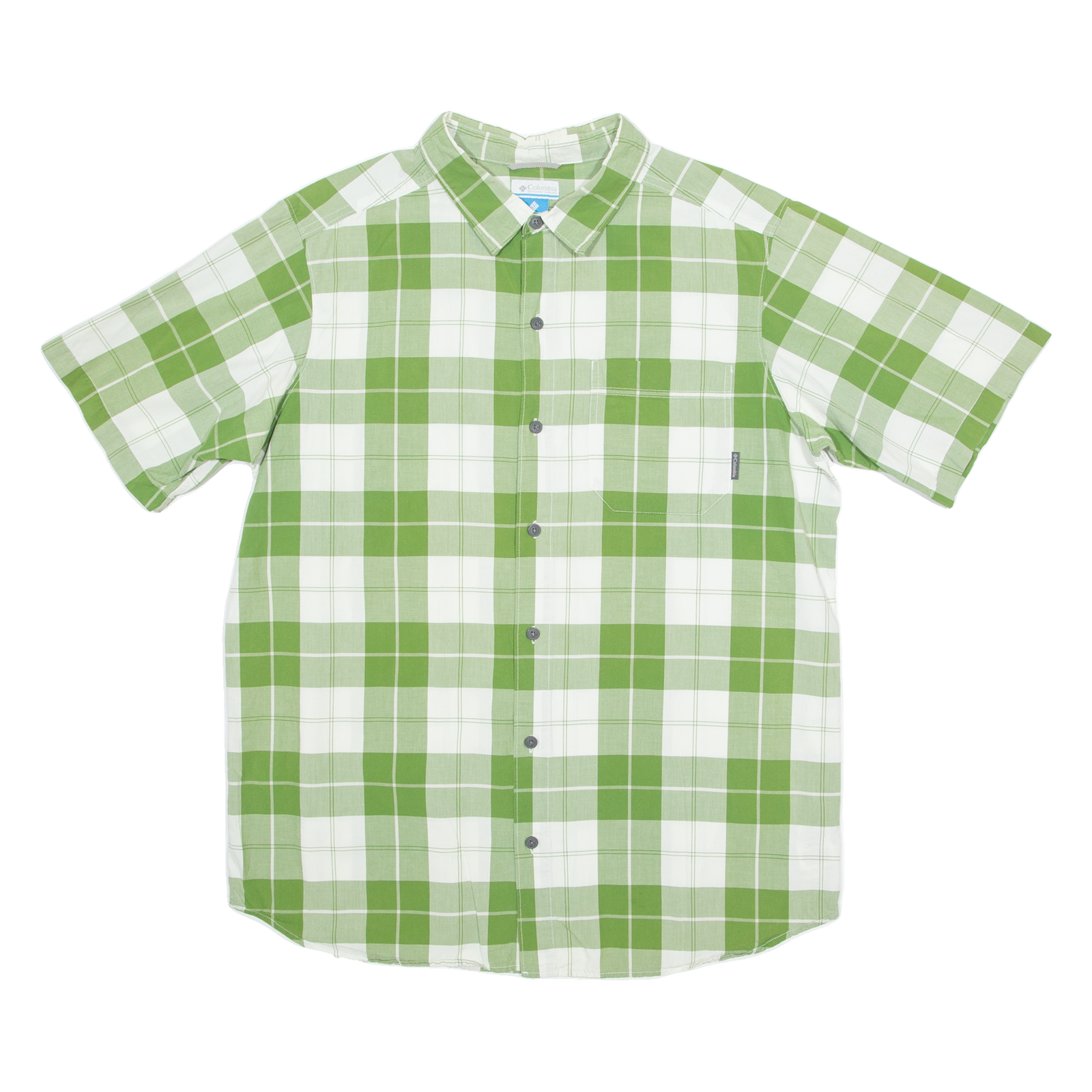 COLUMBIA Mens Shirt Green Check XL Refurbished - N/A refurbished available on Cerqular