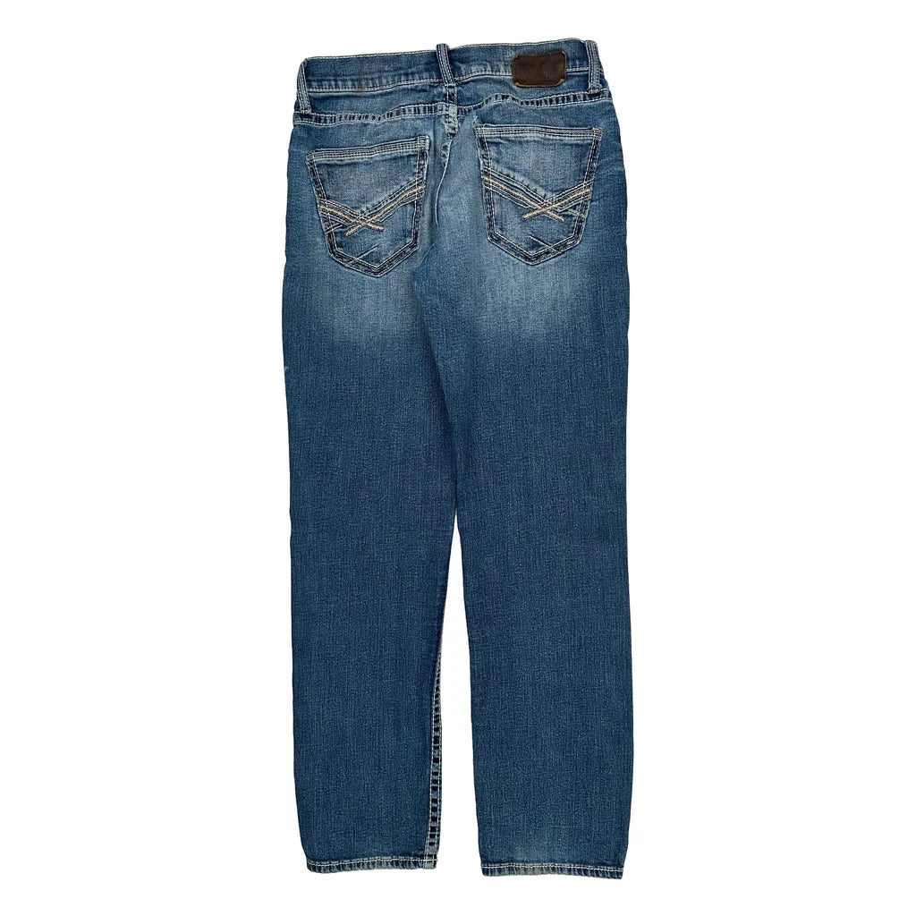 Jake Straight Bke Jeans - 30W 32L Blue Denim Refurbished - Thrifted (note: this is a term often used to describe second- refurbished available on Cerqular