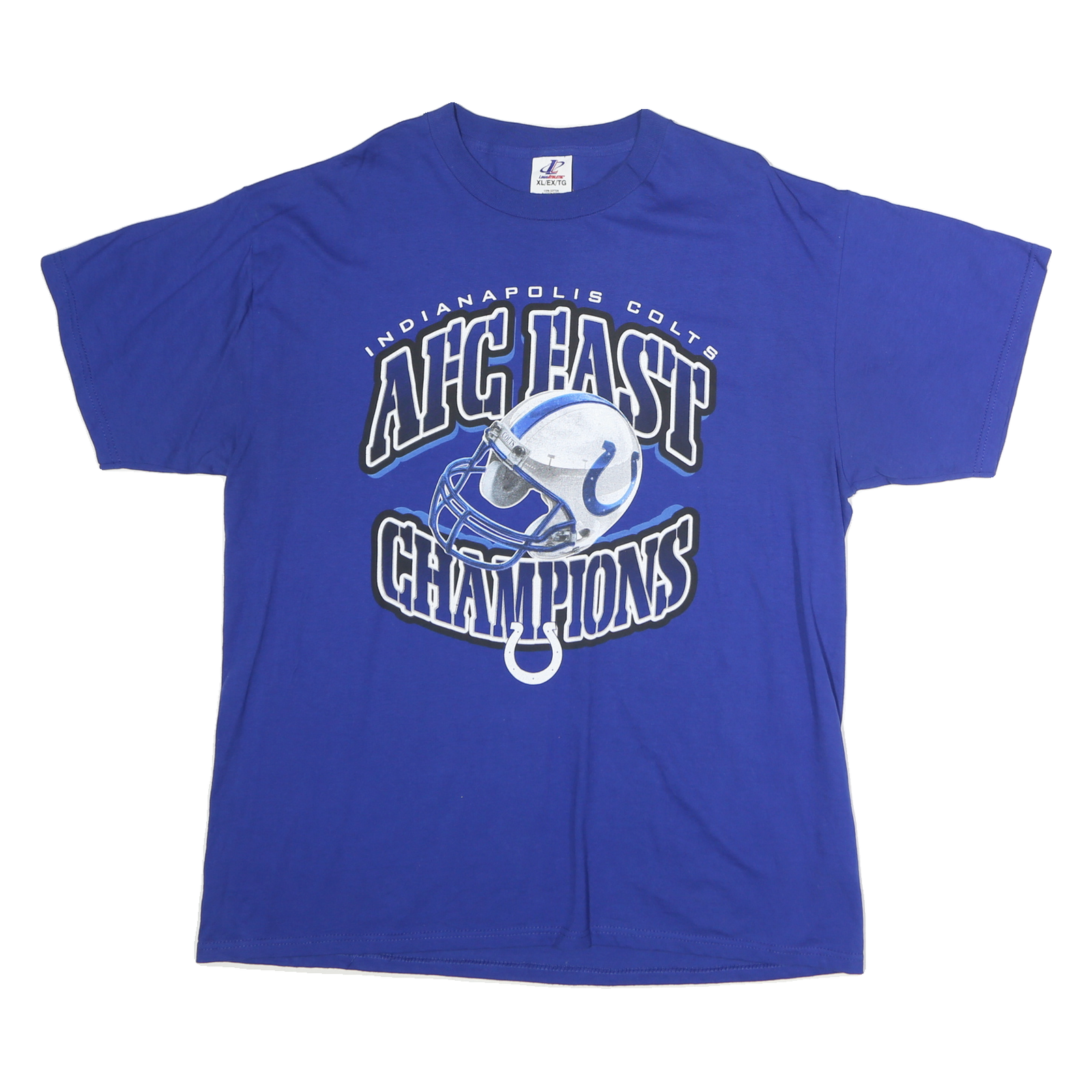 LOPH ATHLETIC Mens Blue Indianapolis Colts Graphic T-Shirt XL Short Sleeve Crew Refurbished - N/A refurbished available on Cerqular