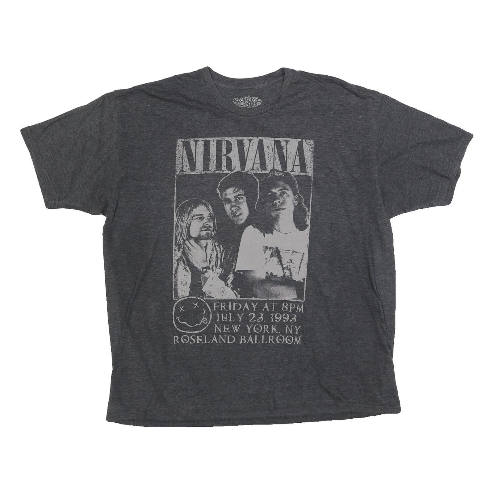 SIX FIFTY ONE Mens Grey Nirvana Graphic T-Shirt XL Short Sleeve Crew Neck Refurbished - N/A refurbished available on Cerqular
