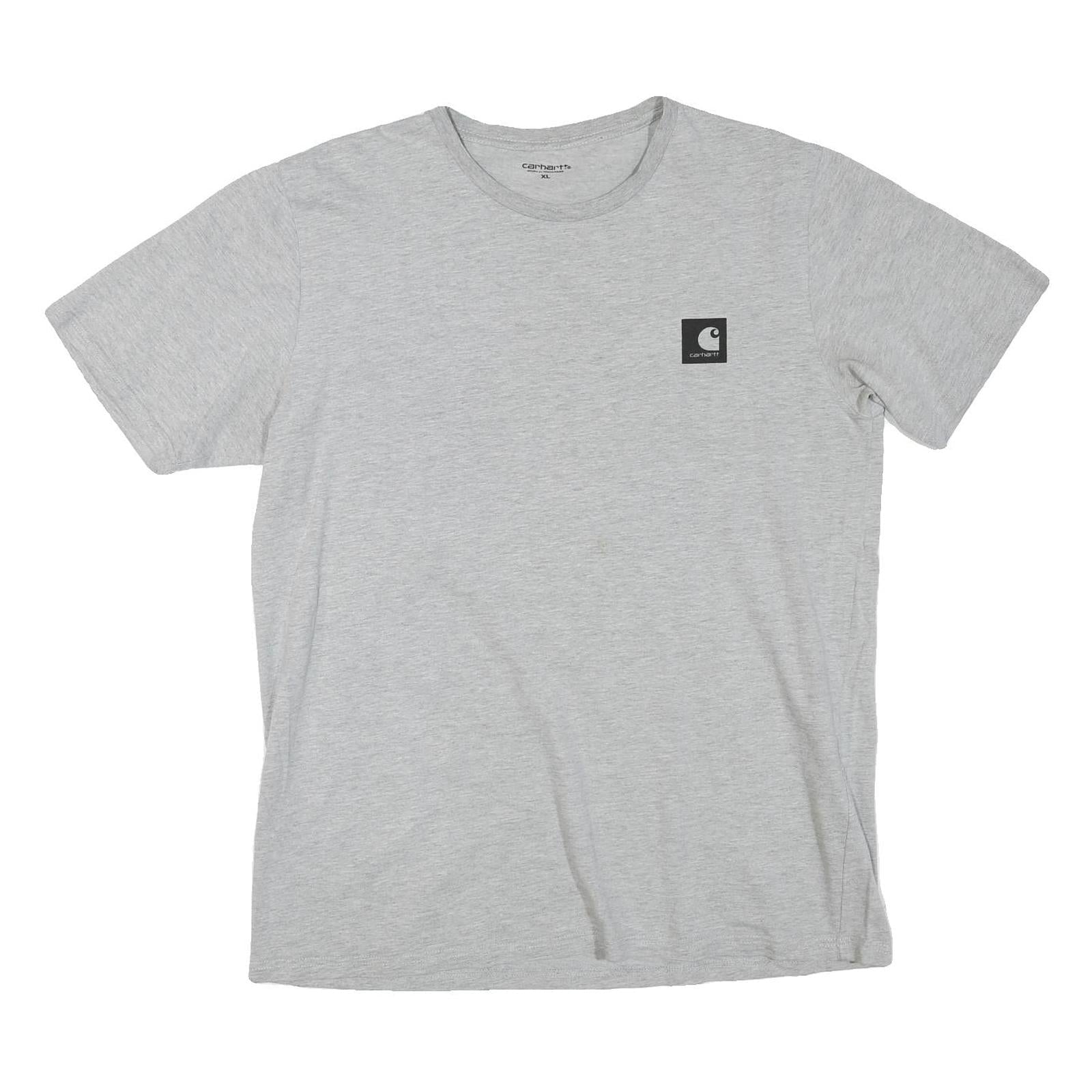 CARHARTT Mens Grey Cotton Blend T-Shirt XL Short Sleeve Crew Neck Logo Print Refurbished - N/A refurbished available on Cerqular