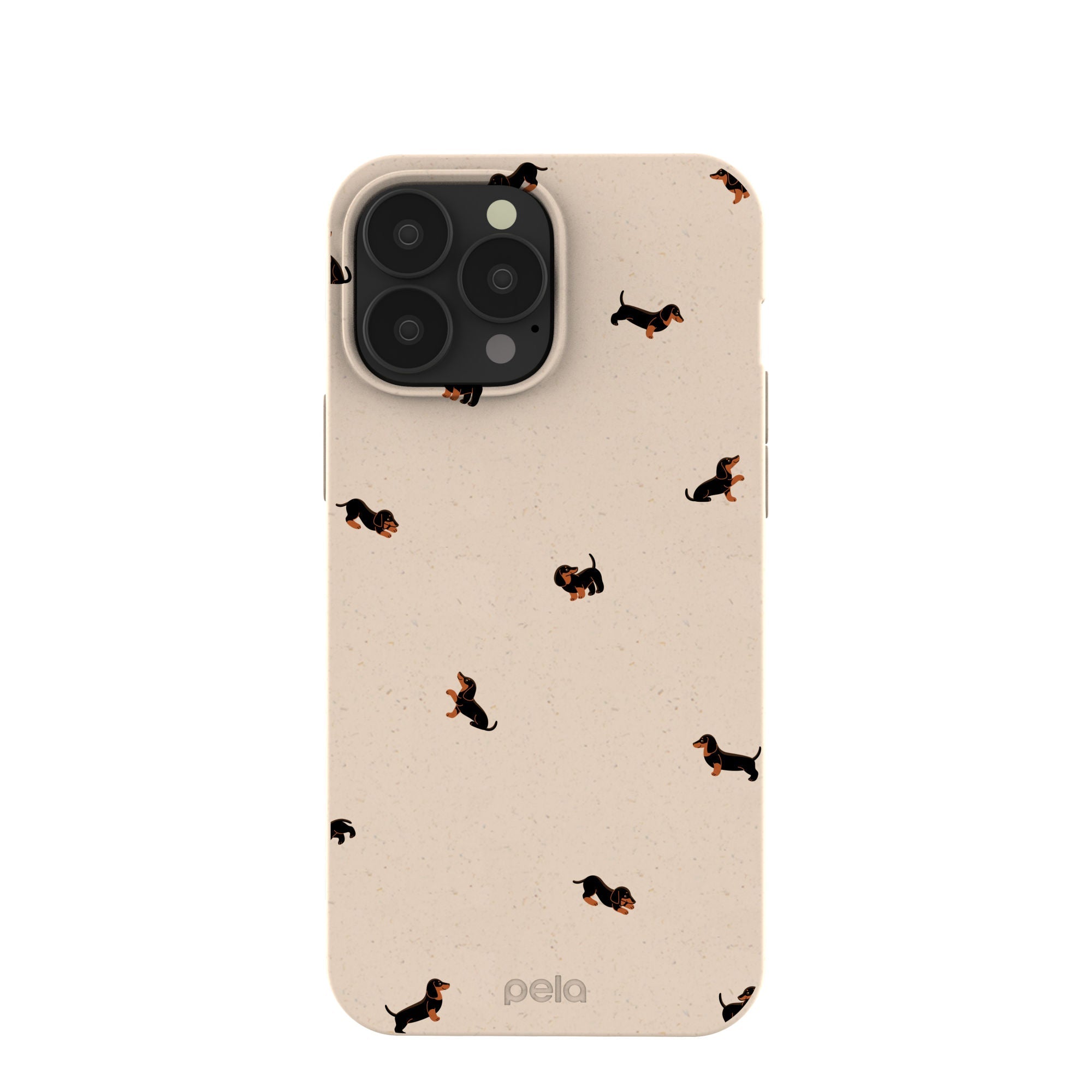 Seashell Lil Dachshunds iPhone 13 Pro Max Case Refurbished - Pela Case refurbished available on Cerqular