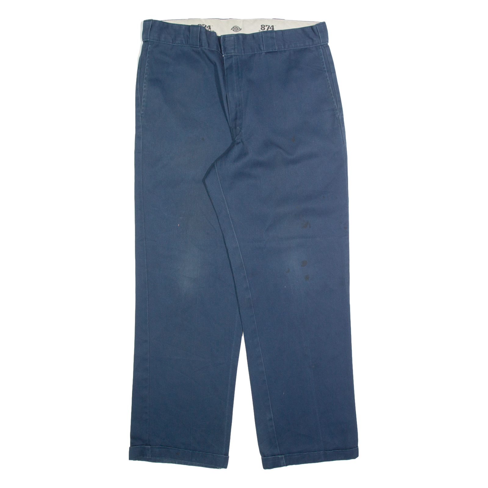 DICKIES Chino Mens Trousers Blue Regular Straight W36 L32 Refurbished - N/A refurbished available on Cerqular