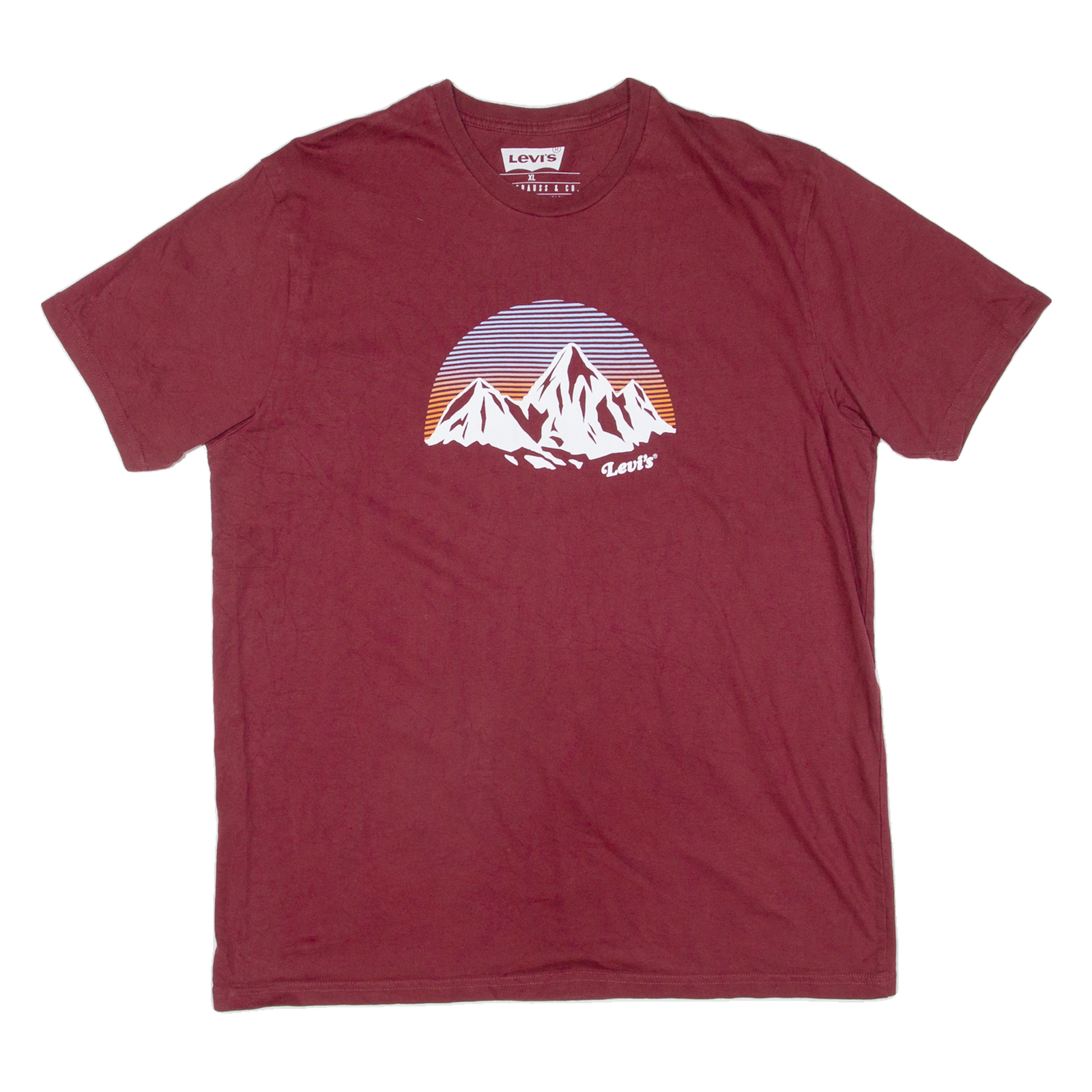 LEVI'S Mens T-Shirt Maroon XL Refurbished - N/A refurbished available on Cerqular