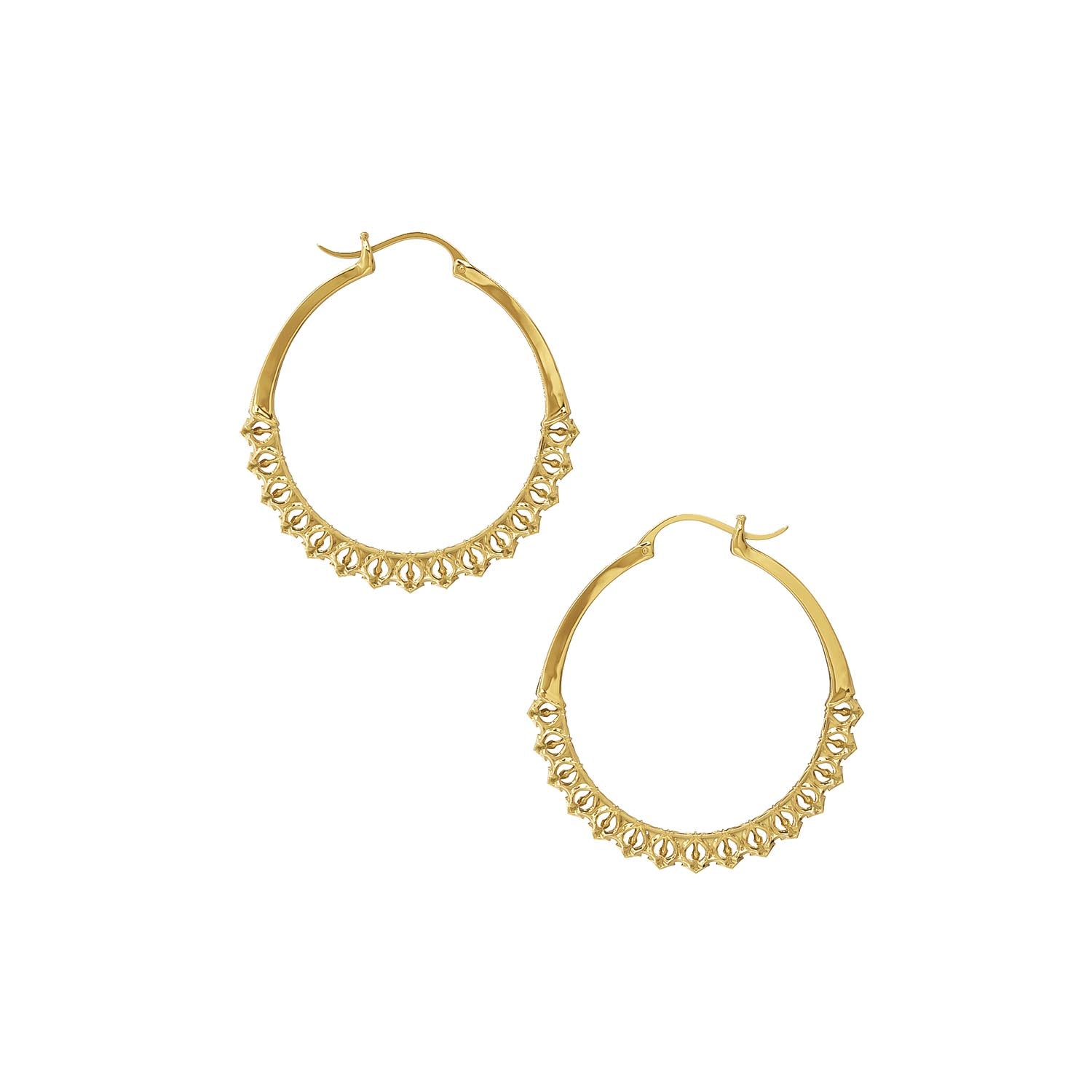 Calla Hoops Gold Small | Size: 1.75 in. Refurbished - N/A (There is no well-known brand by the name "A refurbished available on Cerqular