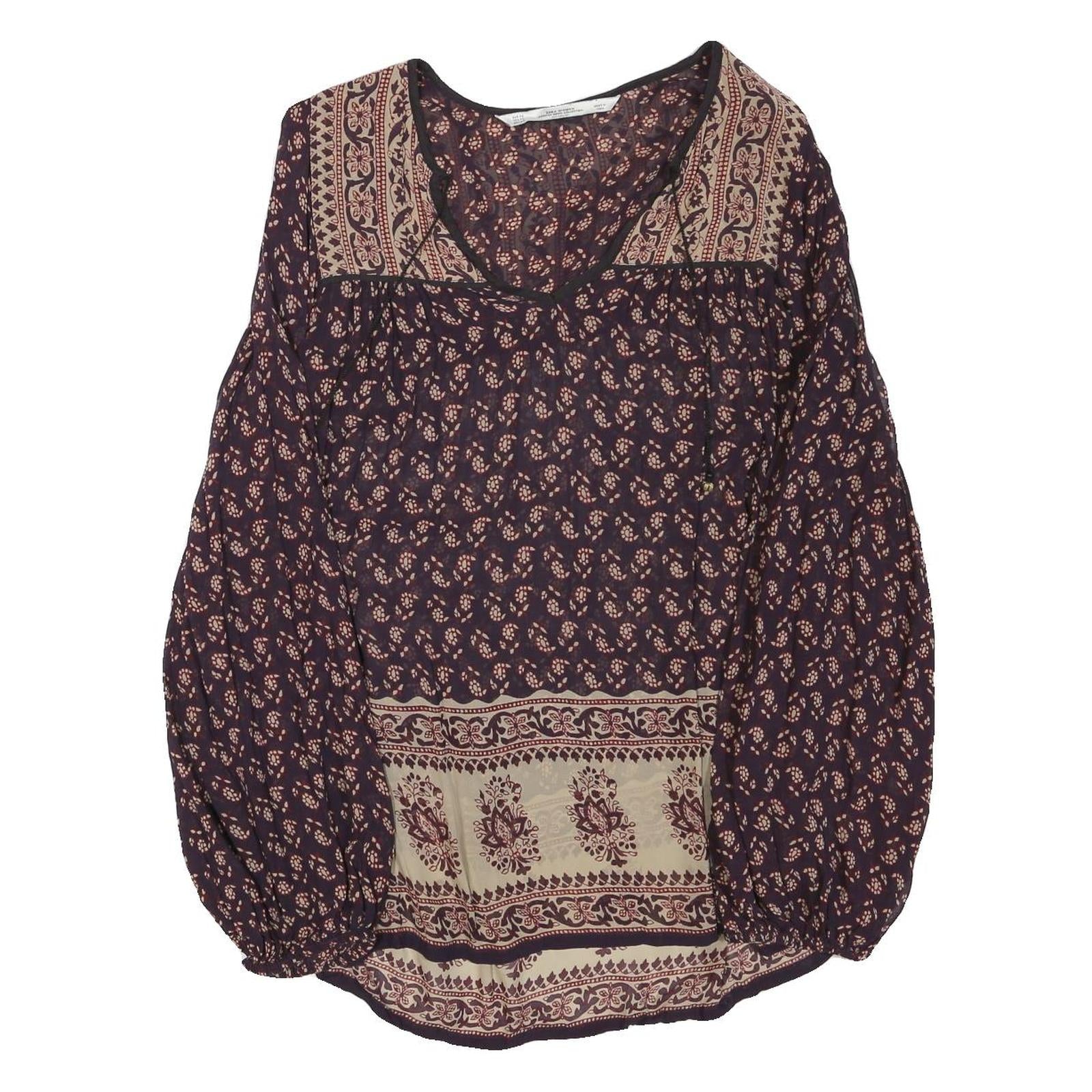 Buy ZARA Womens Blue & Beige Printed Top Long Sleeve V-Neck XS Stylish Pattern Refurbished - $18.19 ZARA Womens Blue & Beige Printed Top Long Sleeve V-Neck XS Stylish Pattern Refurbished - N/A refurbished available on Cerqular