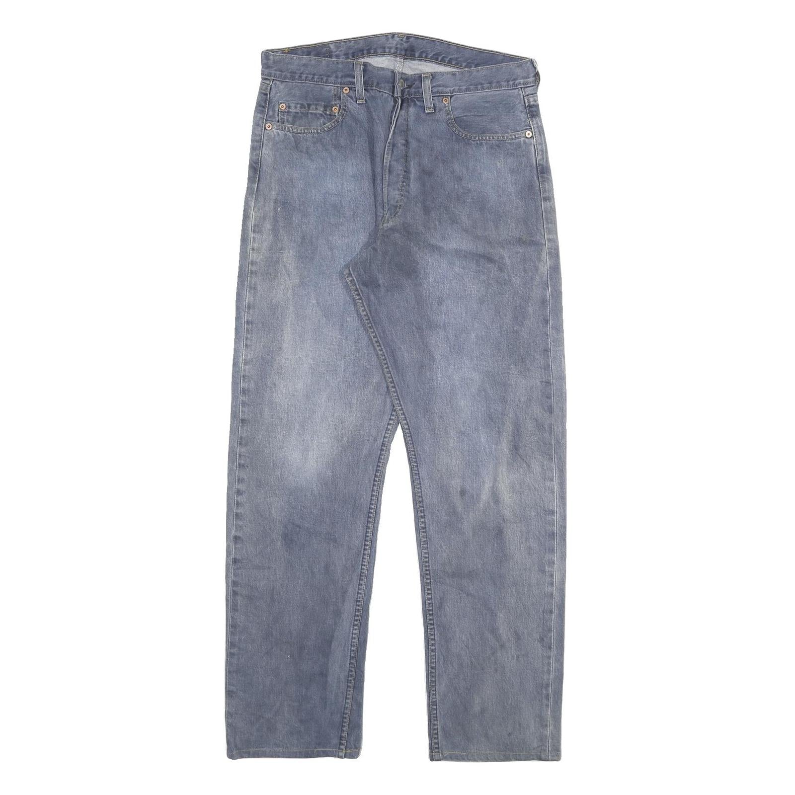 LEVI'S Mens Regular Blue Denim Jeans W32 L31 Classic Cotton Blend Button Refurbished - N/A refurbished available on Cerqular