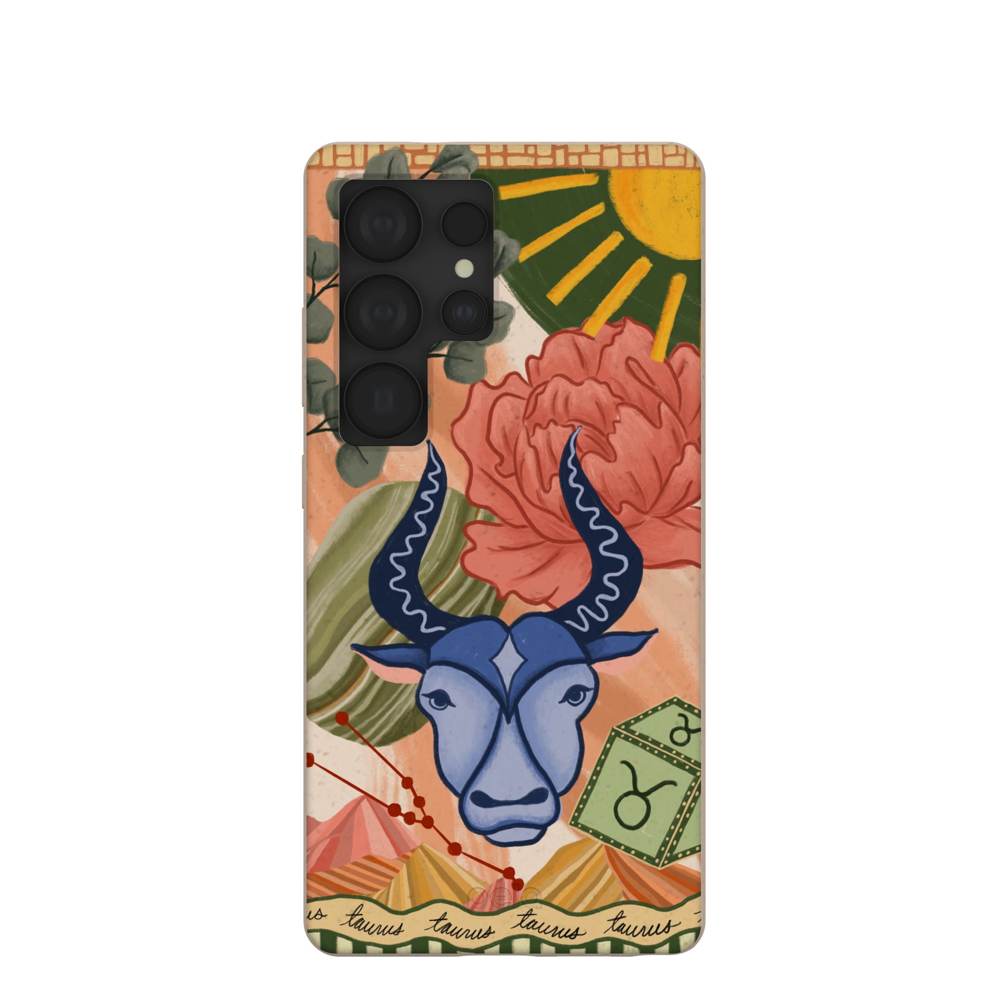 Seashell Taurus Bull Samsung Galaxy S25 Ultra Case Refurbished - Pela Case refurbished available on Cerqular