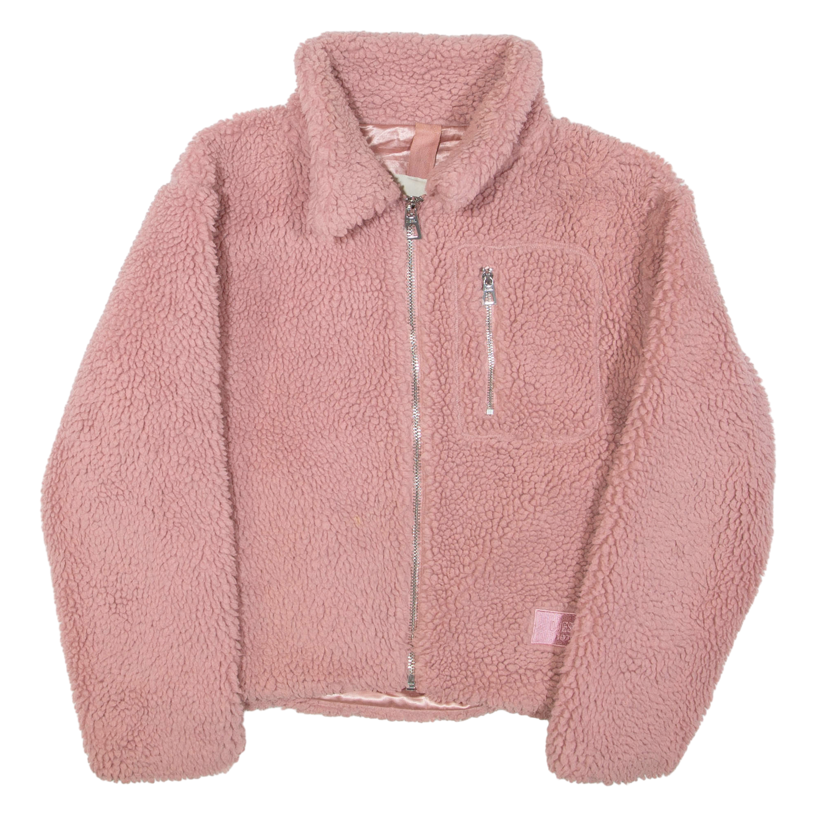 DIESEL Womens Fleece Jacket Pink M Refurbished - N/A refurbished available on Cerqular