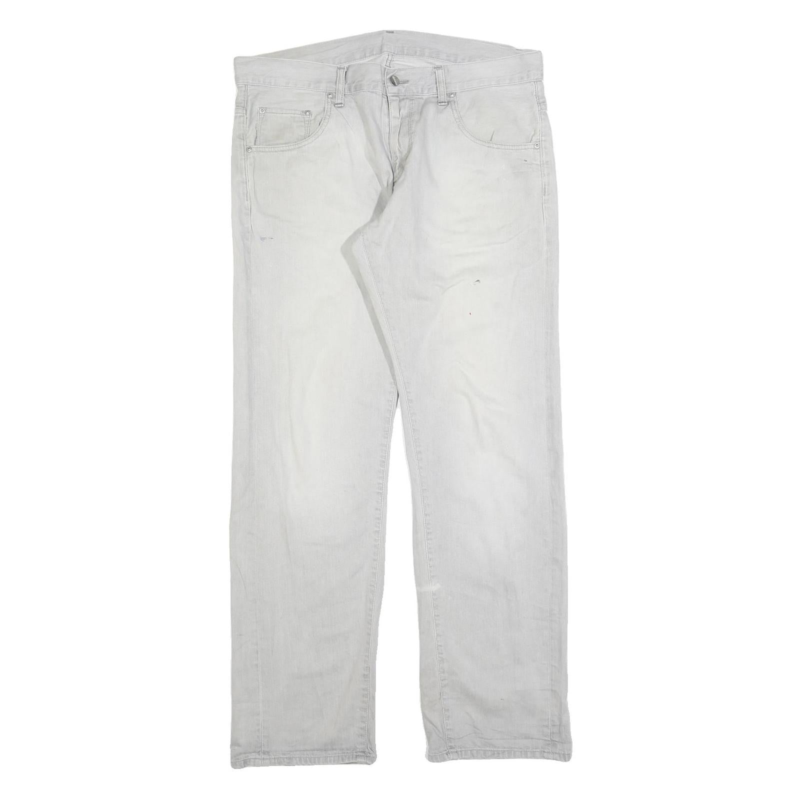 CARHARTT Mens Jeans White Relaxed Straight Denim Light W38 L34 Workwear Refurbished - N/A refurbished available on Cerqular