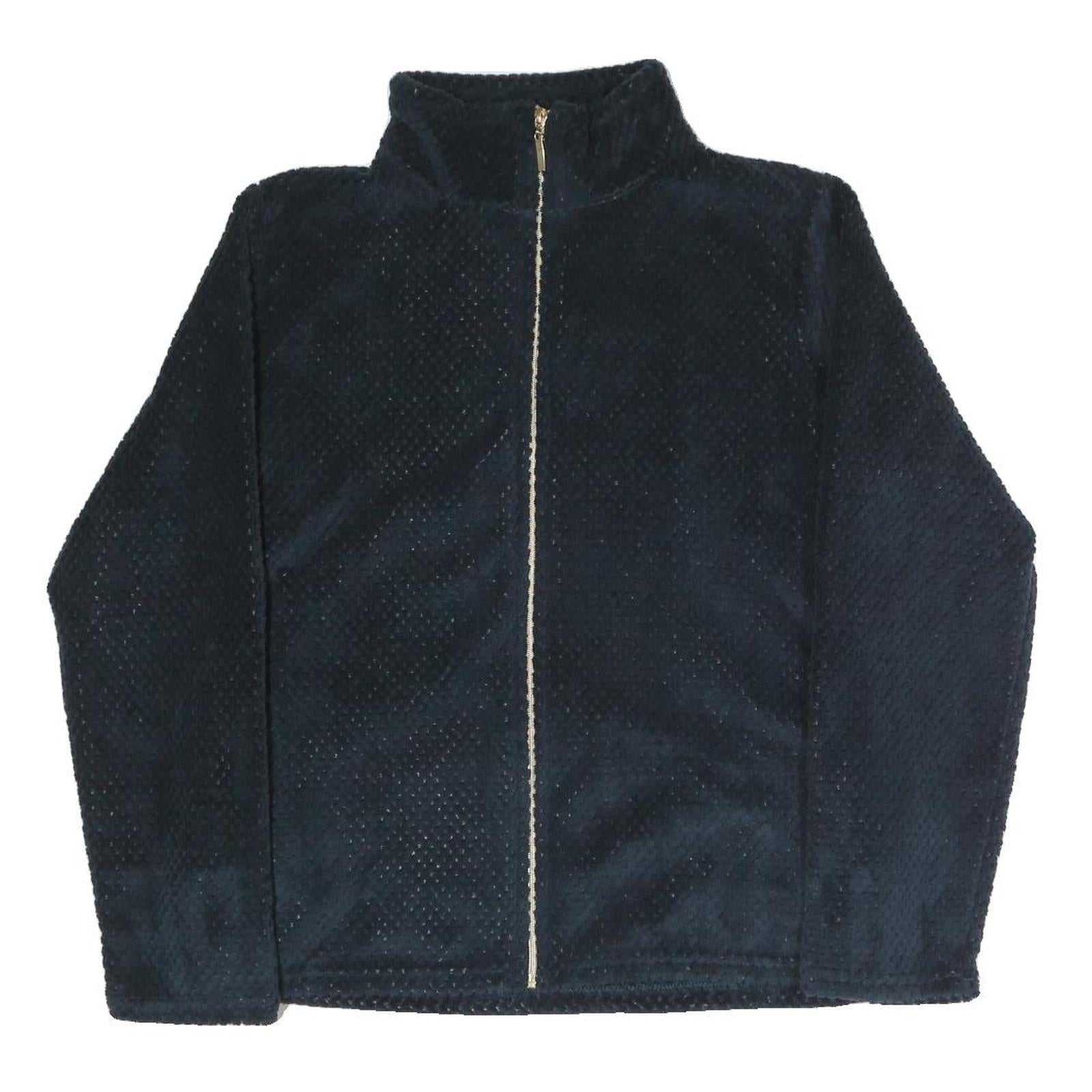 Womens Black Polyester Blend Plain Zip Jacket M Cozy Lightweight Casual Refurbished - N/A refurbished available on Cerqular