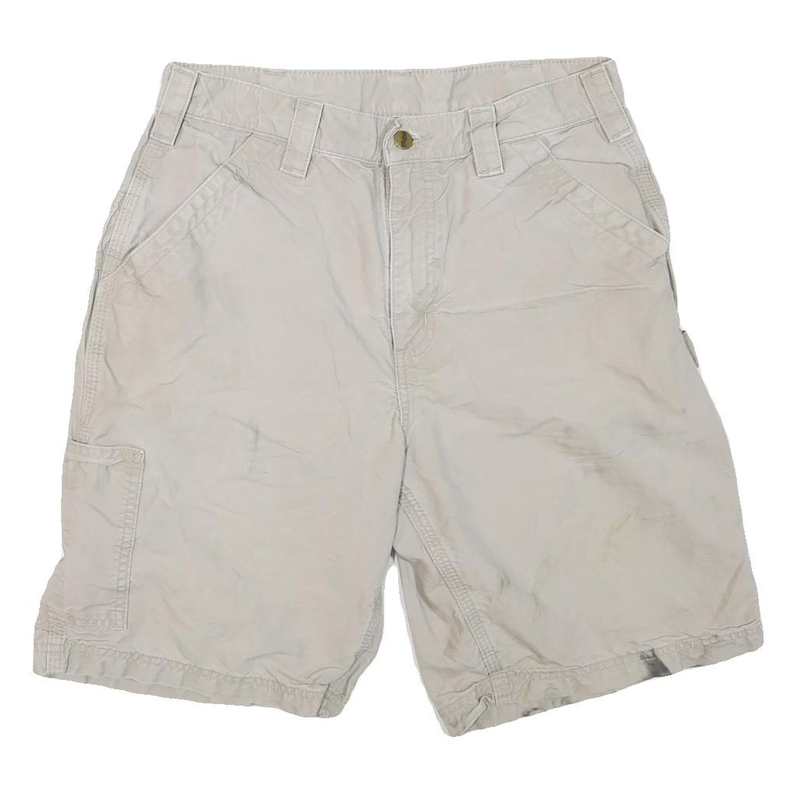 CARHARTT Mens Shorts Beige Casual M W32 Cotton Blend Pockets Relaxed Fit Refurbished - N/A refurbished available on Cerqular