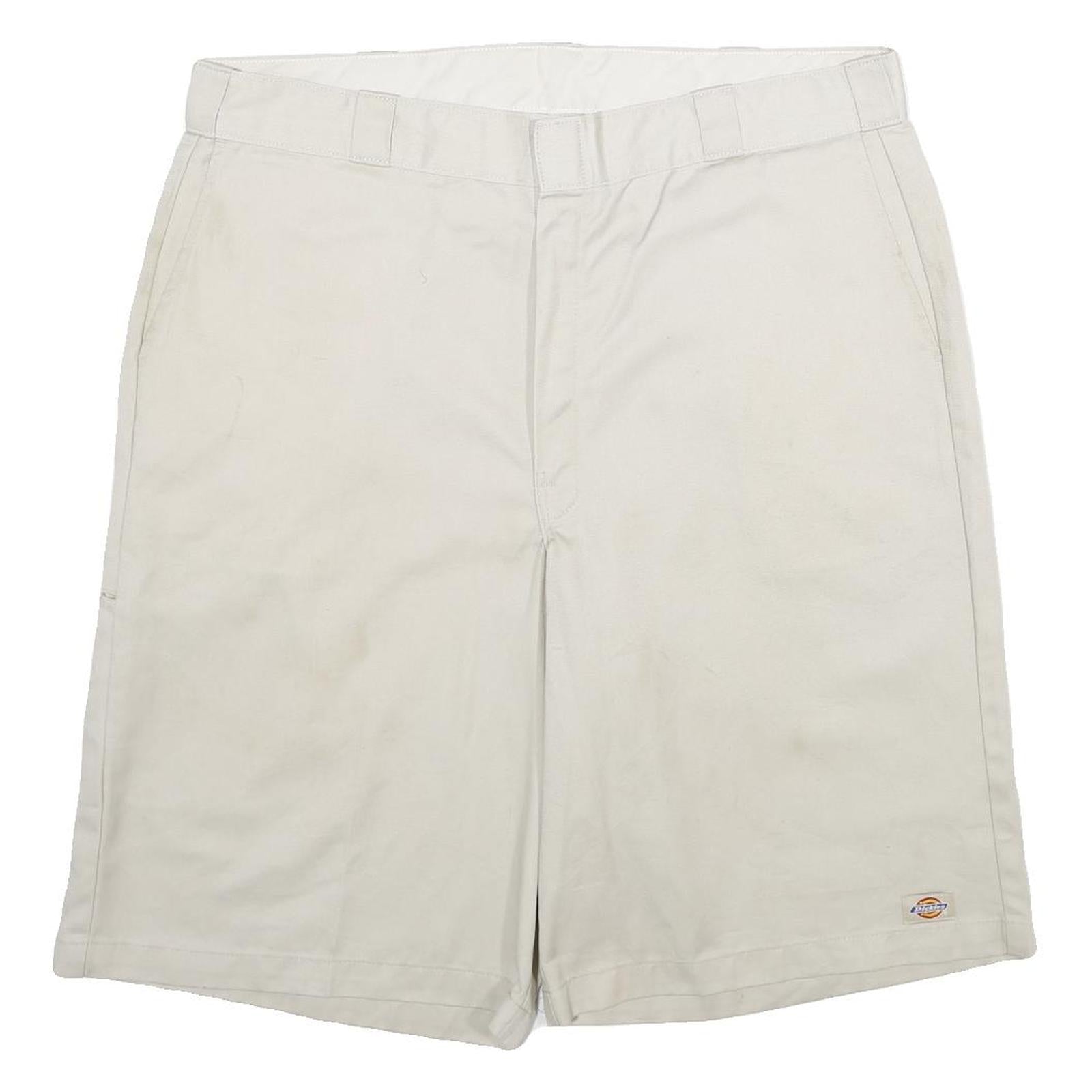 DICKIES Mens Shorts Beige Casual XL W40 Workwear Polyester Blend Logo Refurbished - N/A refurbished available on Cerqular
