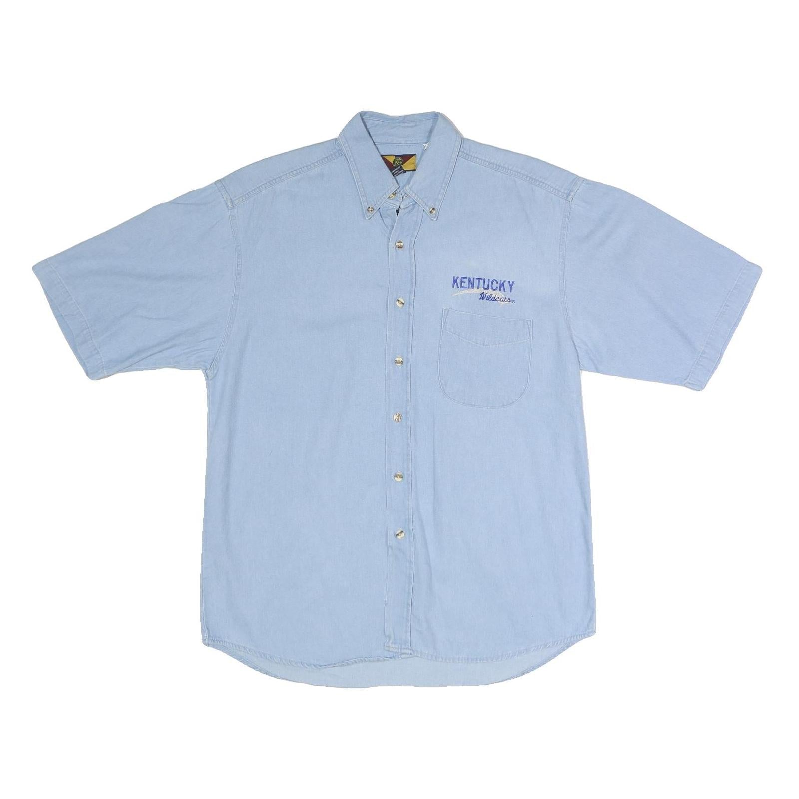 CAMP CREEK Mens Blue Cotton Short Sleeve Shirt M Kentucky Wildcats Refurbished - N/A refurbished available on Cerqular