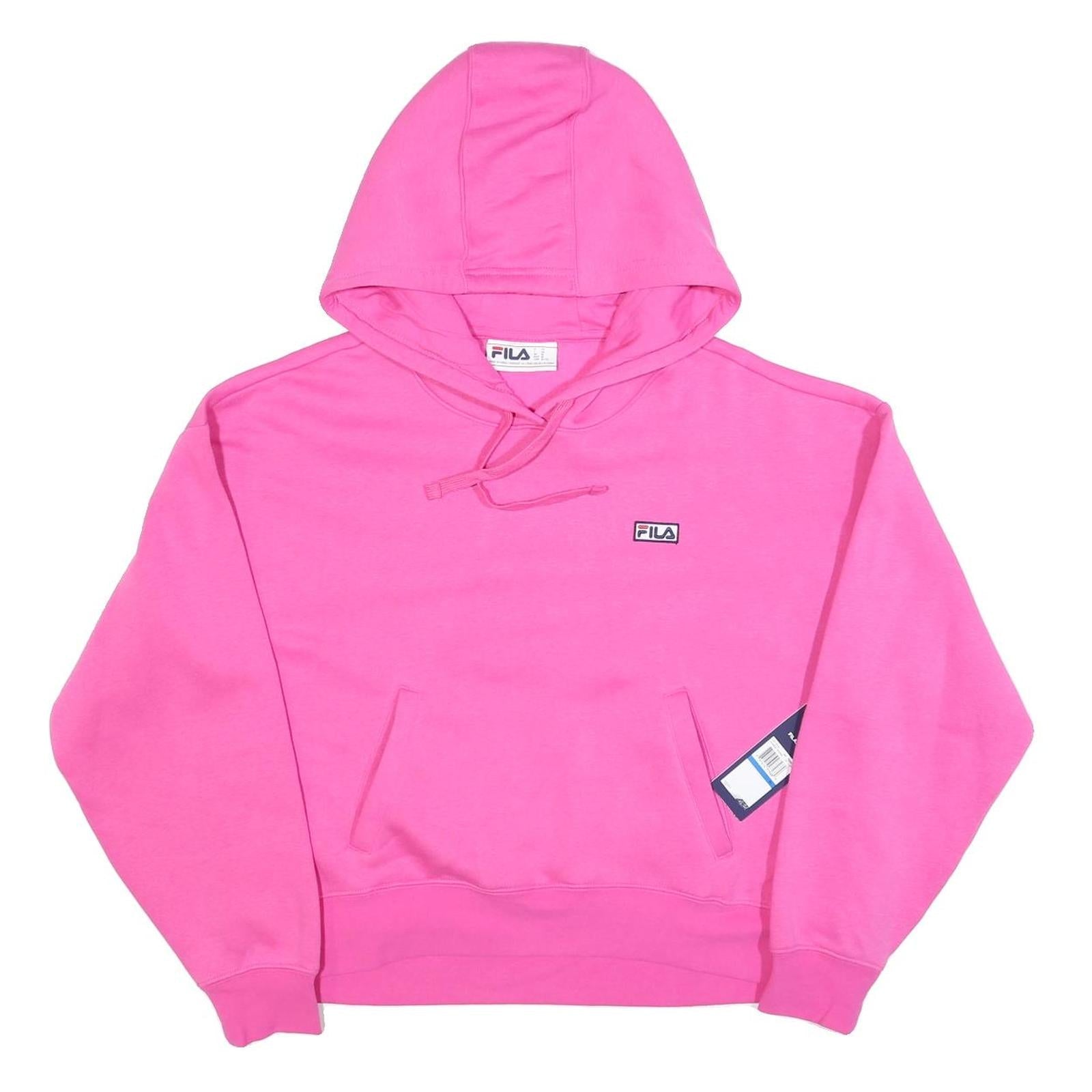 FILA Womens Pink Hoodie XL Cotton Blend Pullover Casual Sports Sweatshirt Refurbished - N/A refurbished available on Cerqular