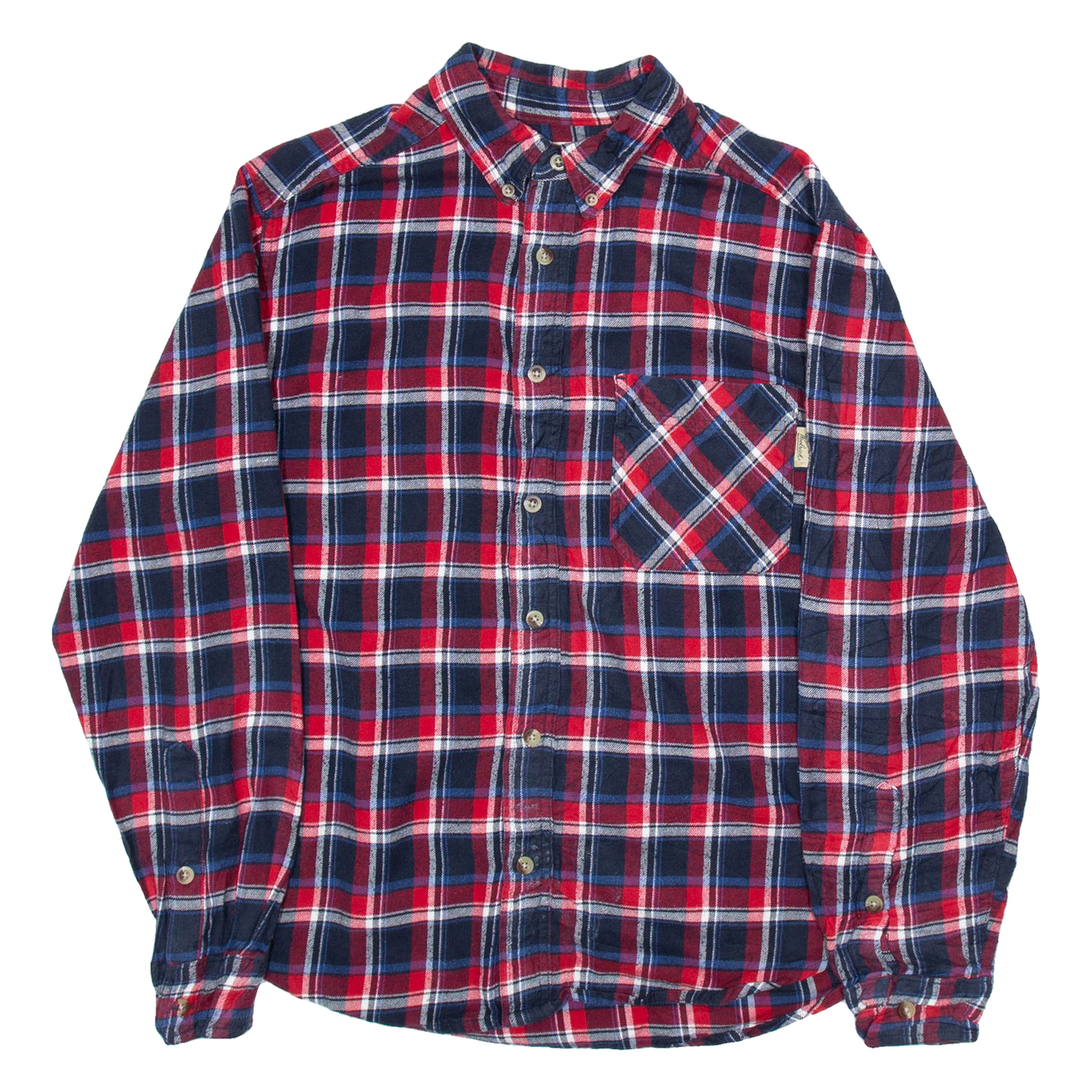 WOOLRICH Mens Flannel Shirt Red Check Long Sleeve L Refurbished - N/A refurbished available on Cerqular