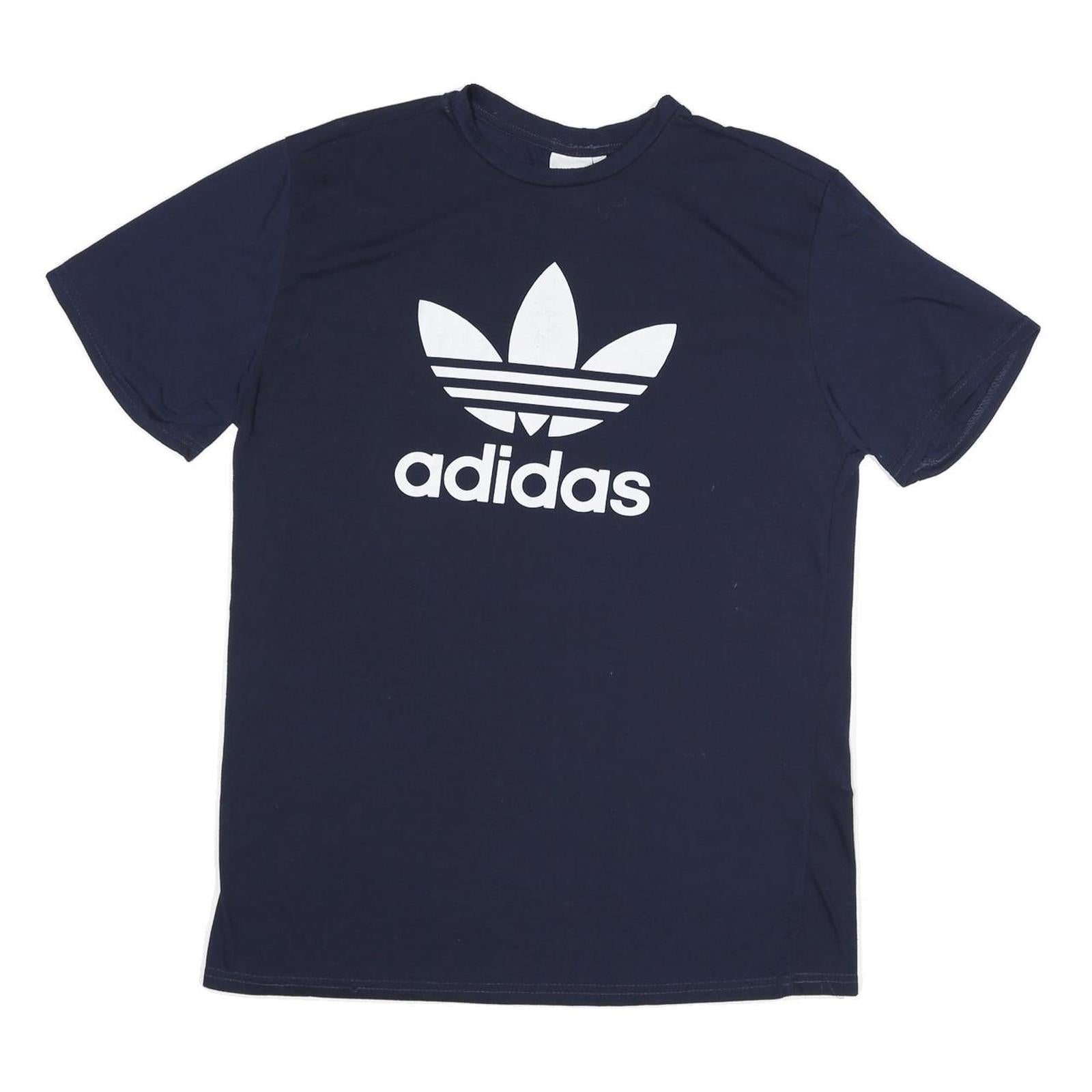 ADIDAS Mens Blue T-Shirt XL Short Sleeve Crew Neck Logo Graphic Casual Refurbished - N/A refurbished available on Cerqular