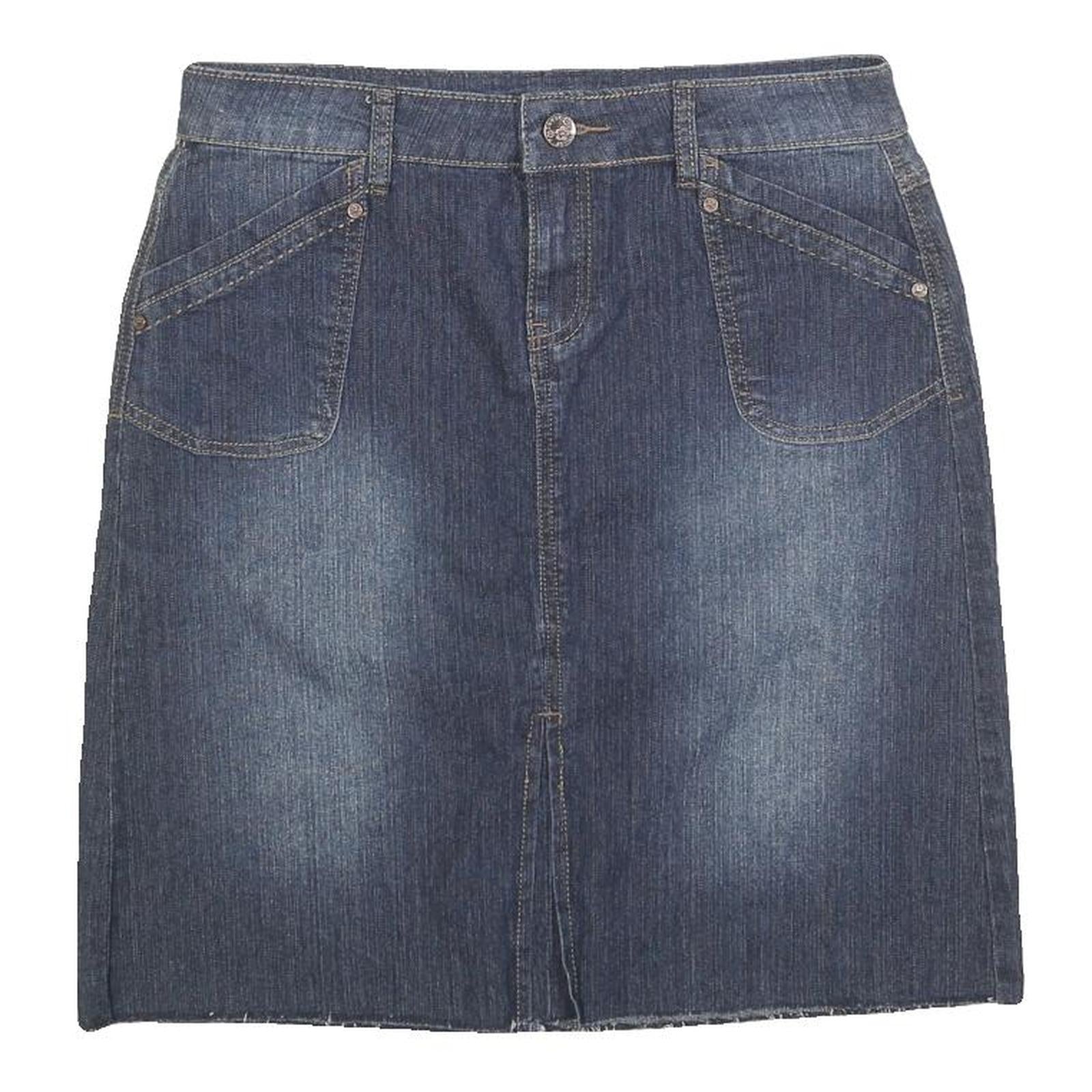 MARIE CLAIRE JEANS Womens Blue Denim Straight Knee Length Cotton Blend Skirt M Refurbished - N/A refurbished available on Cerqular