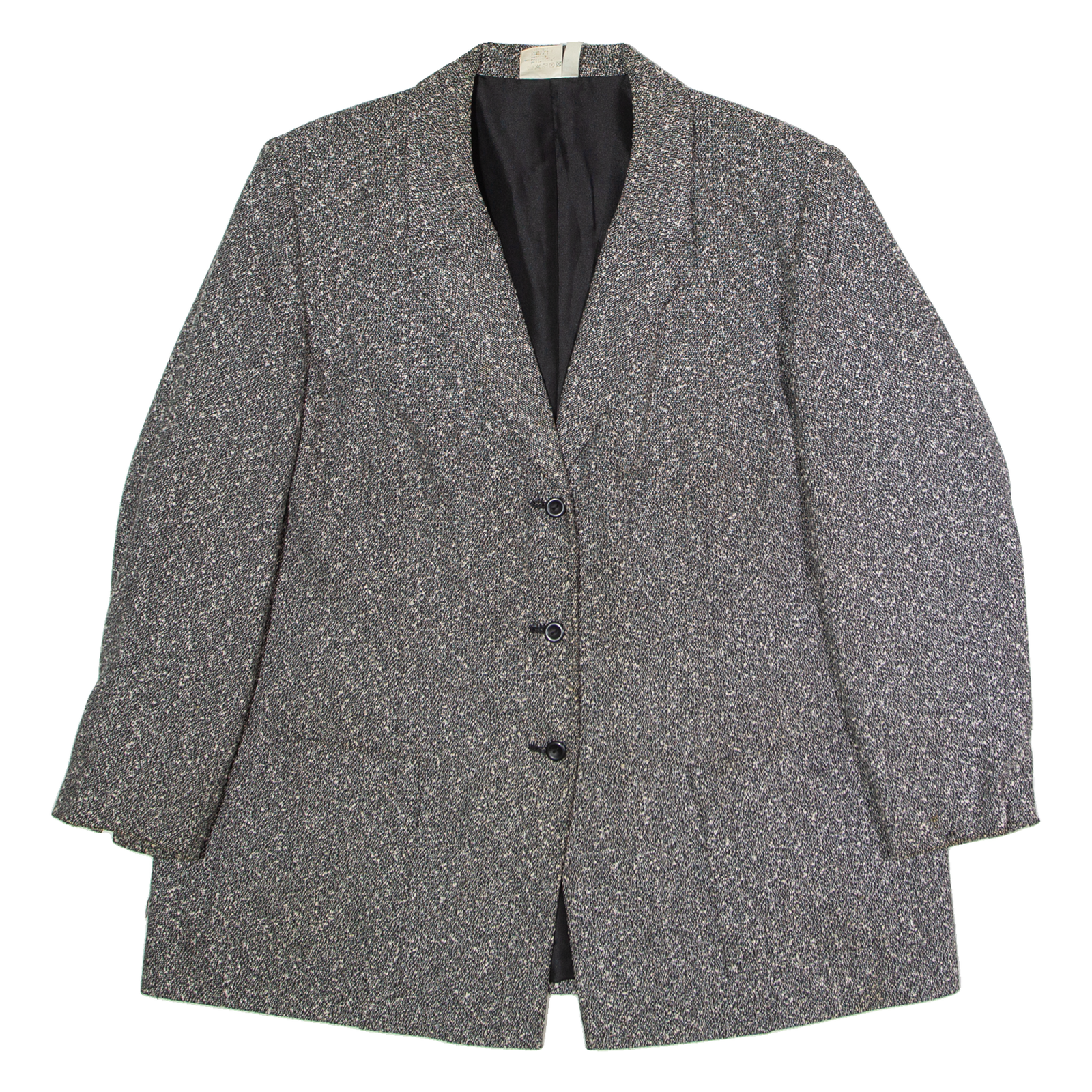 Womens Blazer Jacket Grey Knit Viscose 90s UK 24 Refurbished - N/A refurbished available on Cerqular