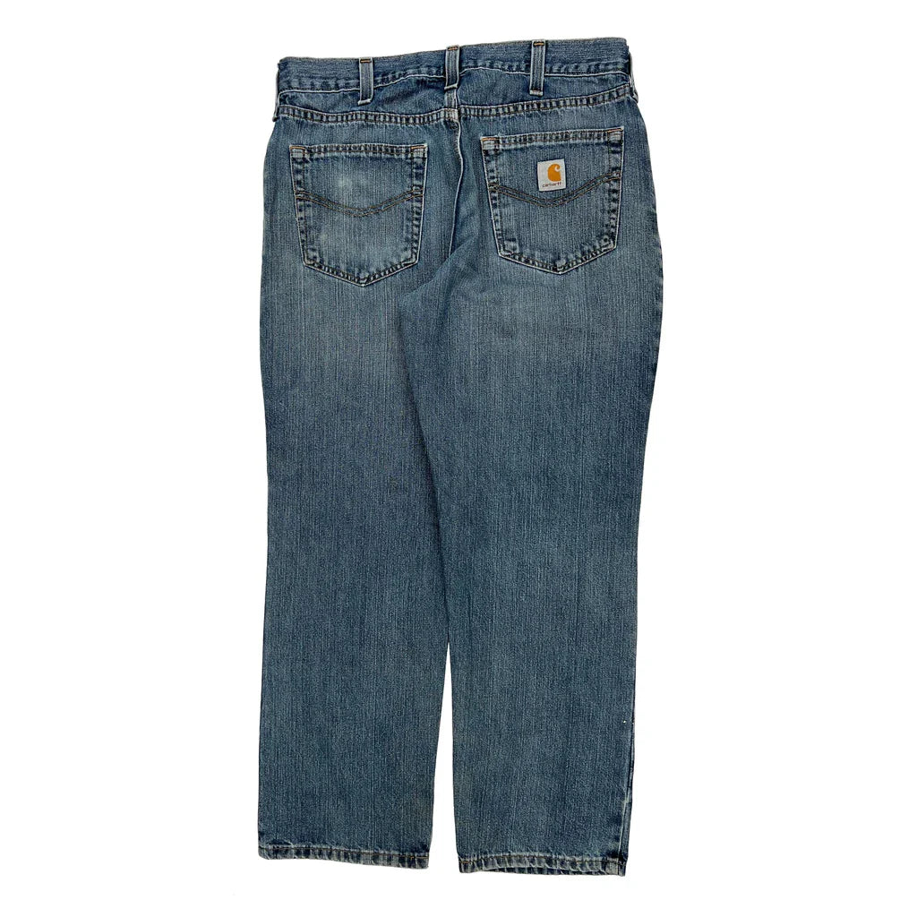 Buy Carhartt Jeans - 34W 30L Blue Cotton Blend Refurbished - $49.57 Carhartt Jeans - 34W 30L Blue Cotton Blend Refurbished - Thrifted (note: this is a term often used to describe second- refurbished available on Cerqular