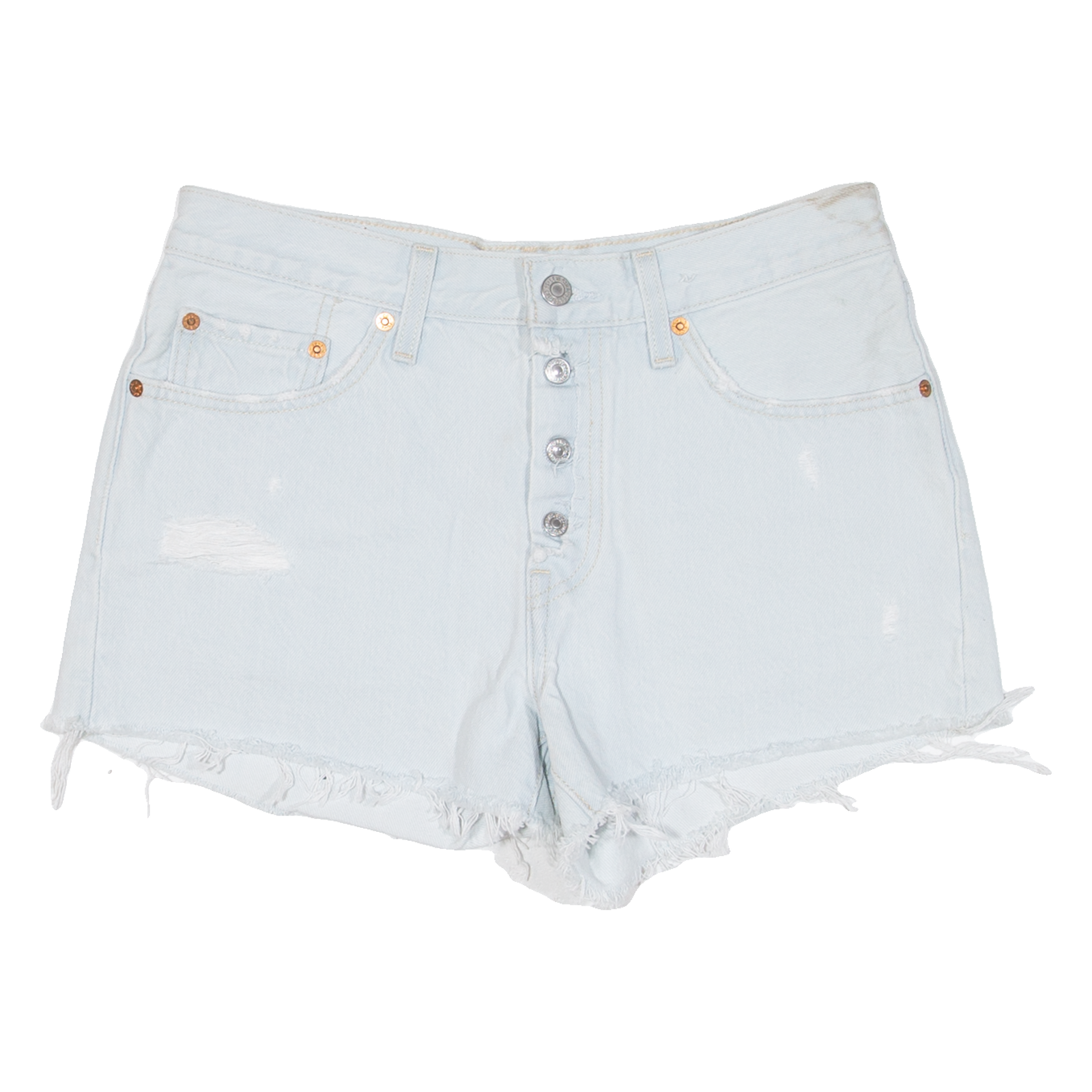 LEVI'S Womens Denim Shorts Blue S W27 Refurbished - N/A refurbished available on Cerqular