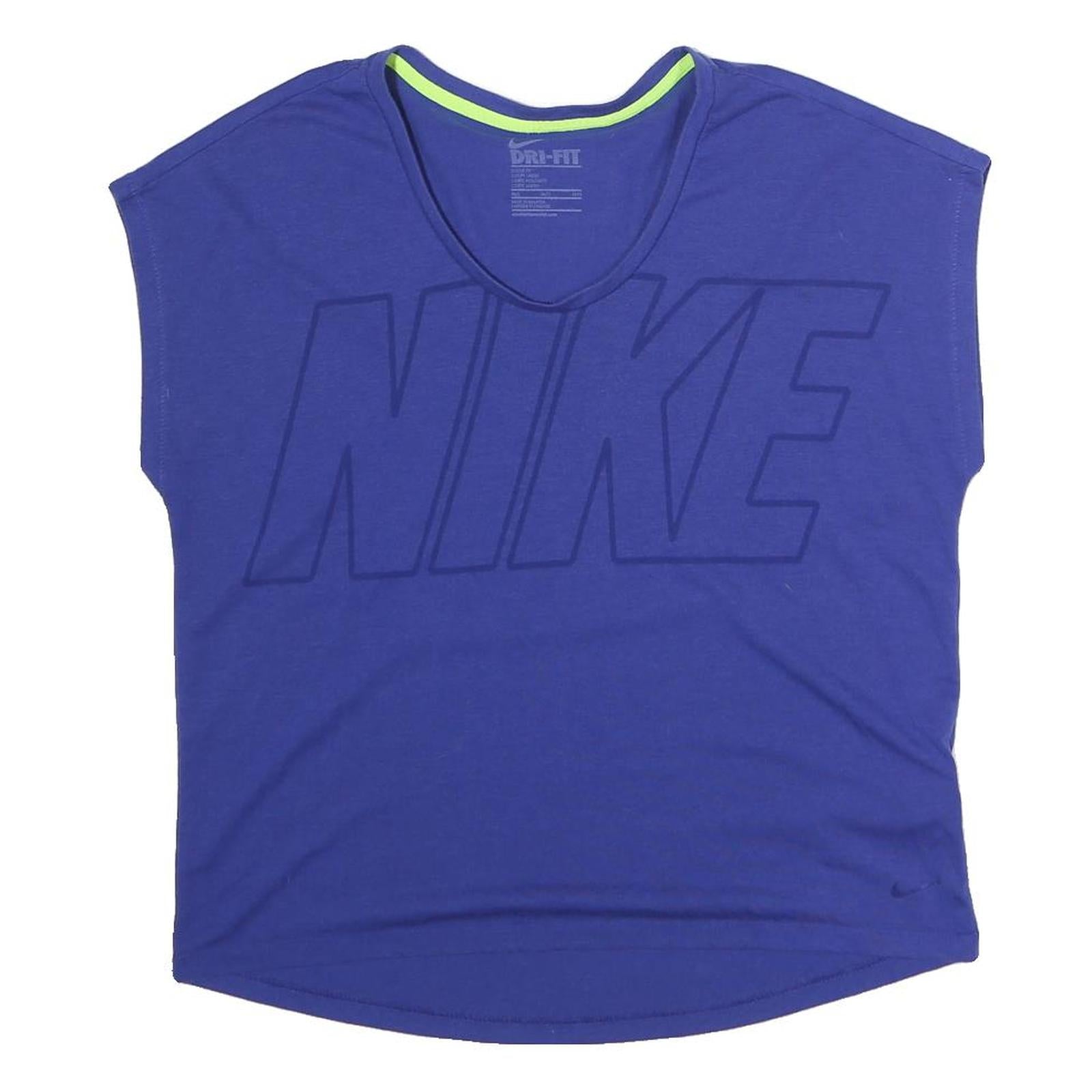 Buy NIKE Womens Blue Graphic T-Shirt M Sleeveless V-Neck Sports Fitness Refurbished - $19.49 NIKE Womens Blue Graphic T-Shirt M Sleeveless V-Neck Sports Fitness Refurbished - N/A refurbished available on Cerqular