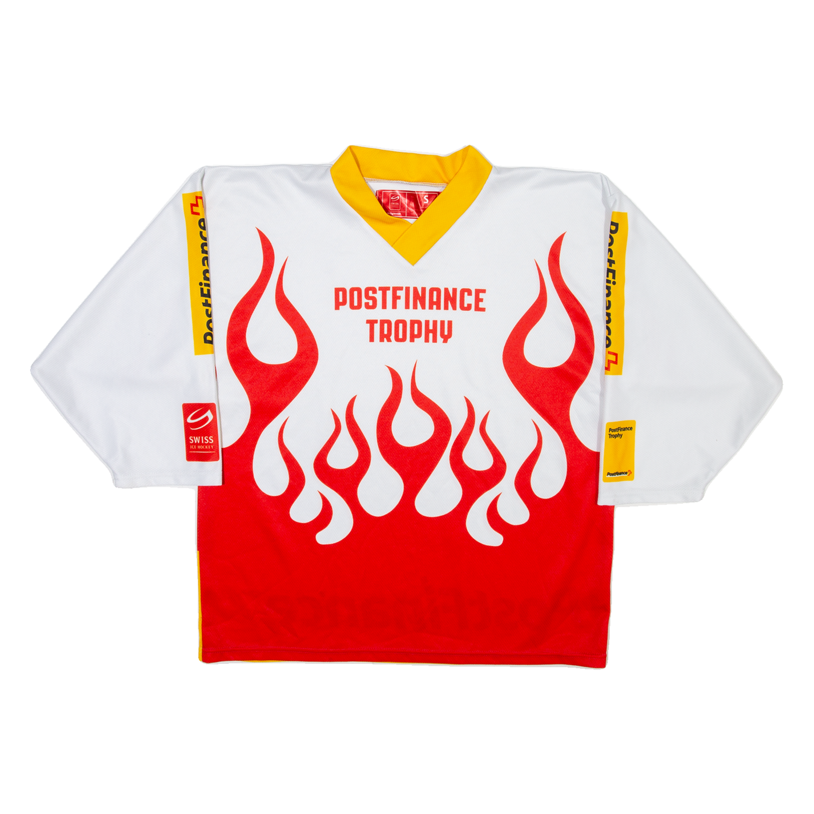 OCHSNER Postfinance Trophy Hockey Mens Jersey White Long Sleeve USA V-Neck S Refurbished - N/A refurbished available on Cerqular