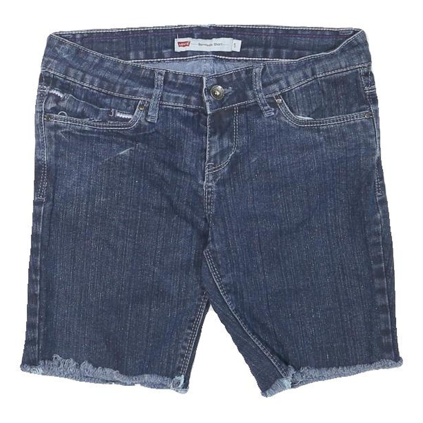 LEVIS Womens Denim Blue Casual Shorts M W30 Raw Edge Hem Classic Fit Refurbished - N/A refurbished available on Cerqular