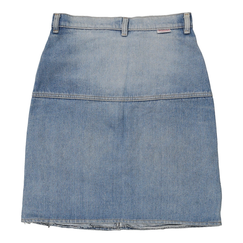 Rancheros Denim Skirt - XS Light Wash Cotton Refurbished - Thrifted (note: this is a term often used to describe second- refurbished available on Cerqular