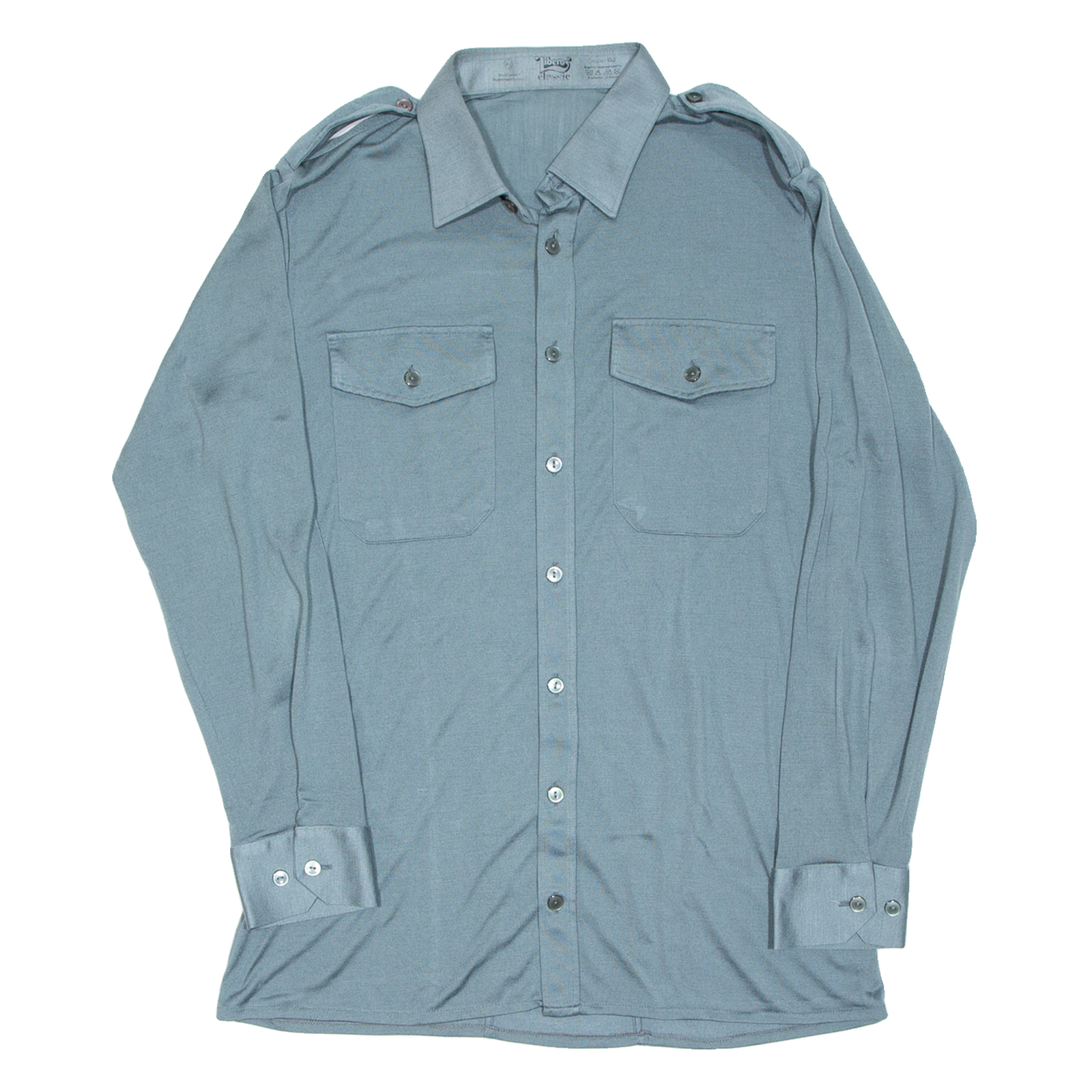 Mens Plain Shirt Green Long Sleeve L Refurbished - N/A refurbished available on Cerqular