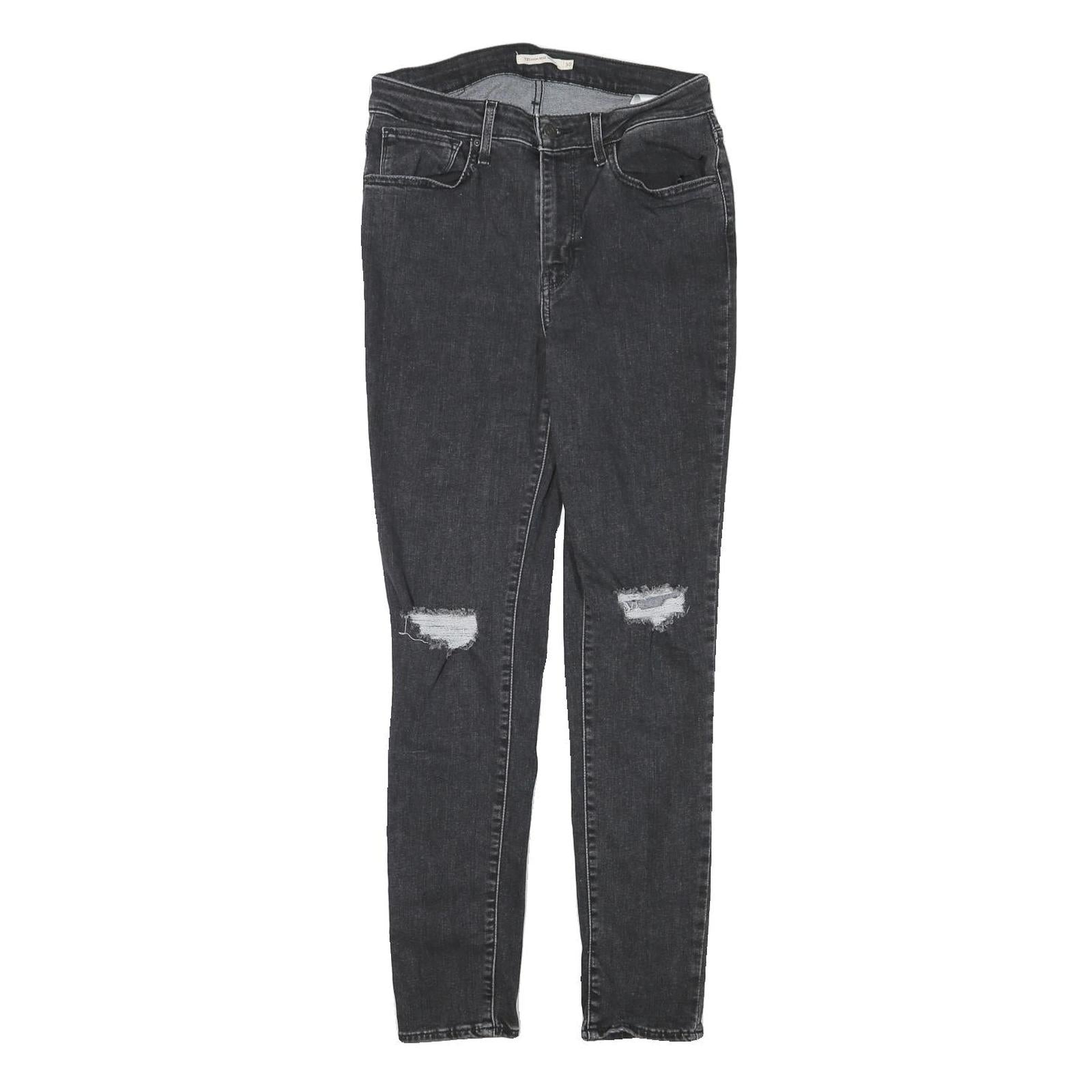LEVI'S Womens Slim Skinny Black Denim W27 L28 Ripped Distressed Jeans Cotton Refurbished - N/A refurbished available on Cerqular